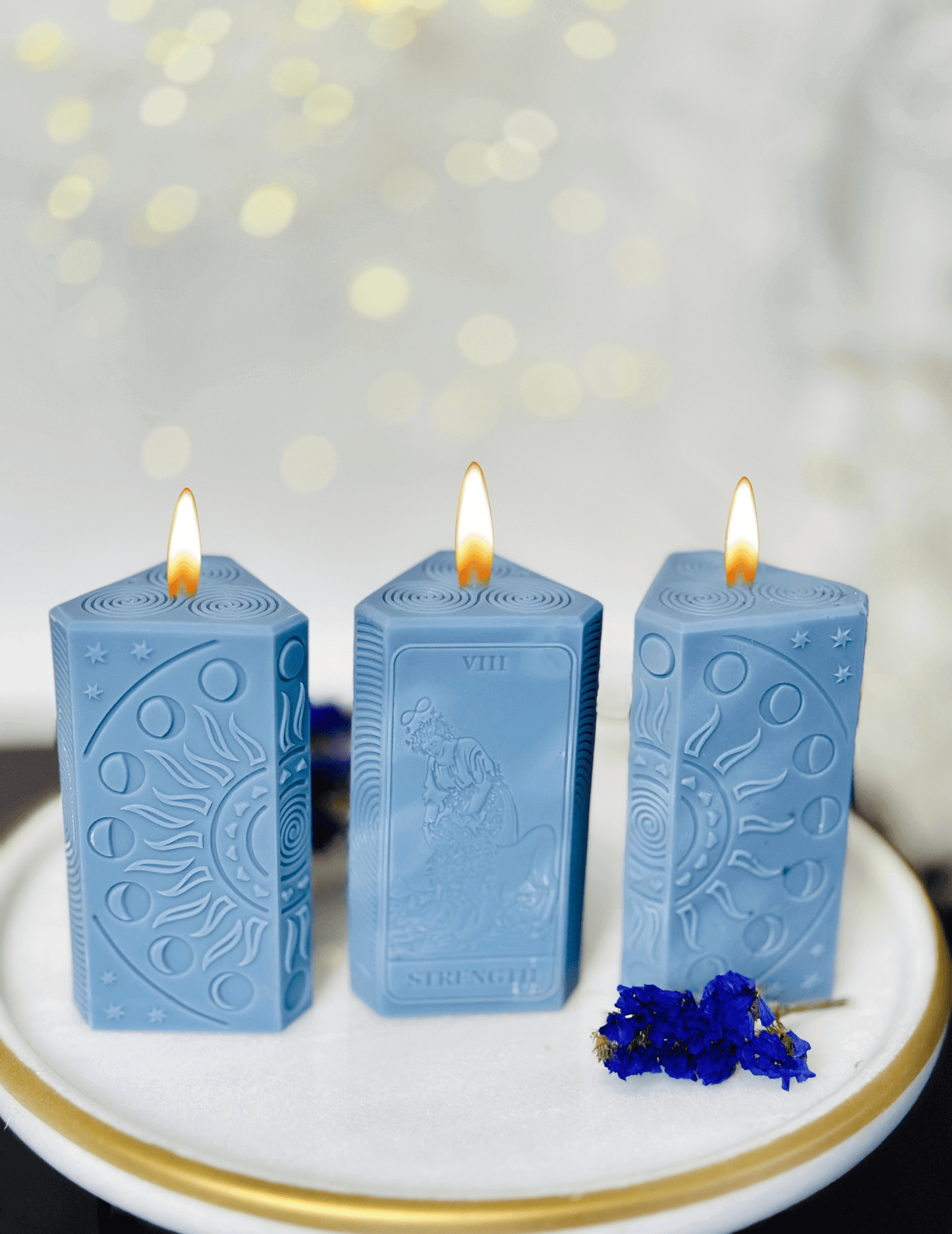 The Strenght card and moon phases candle mold, silicone candle mold