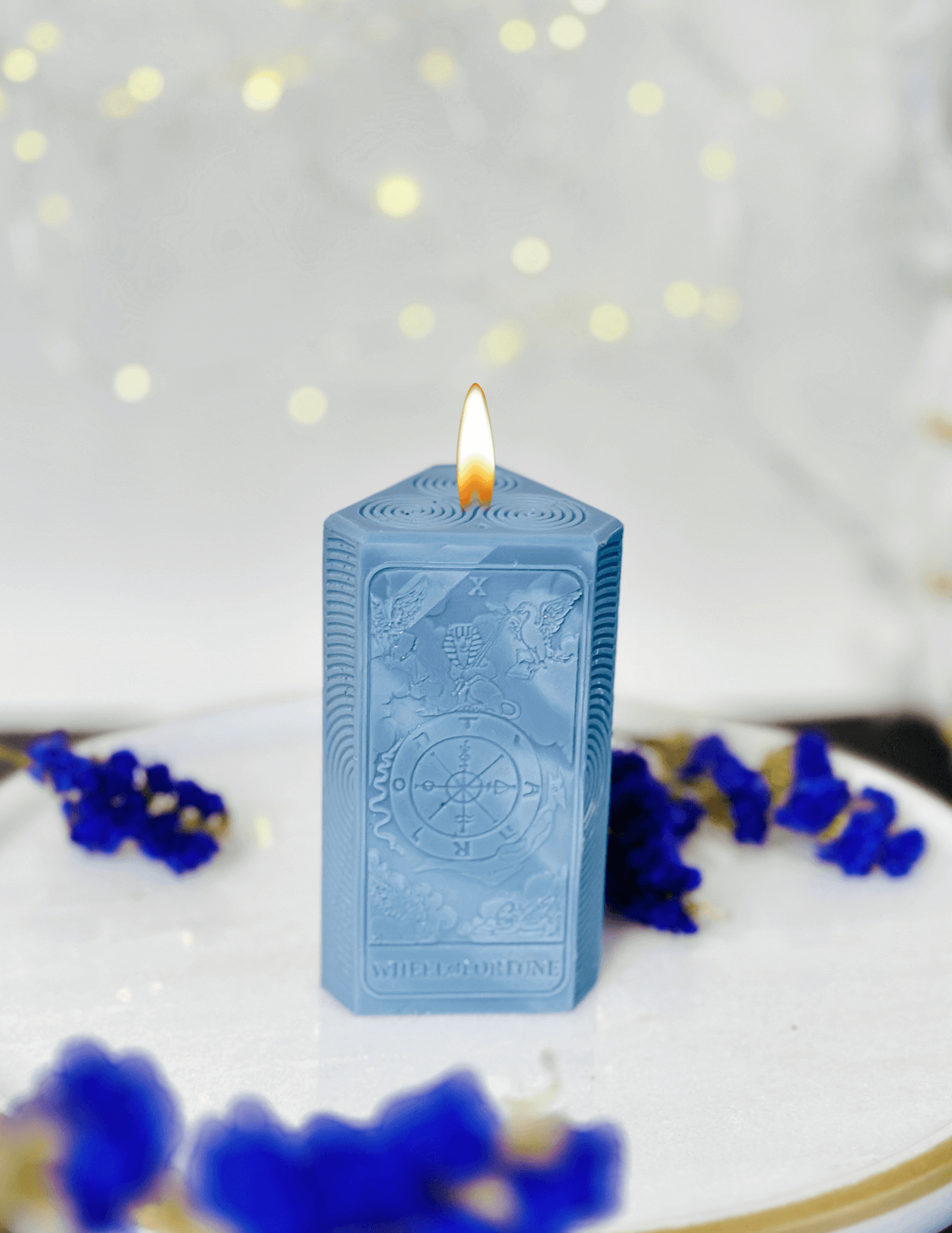 The Wheel of Fortune card and moon phases candle mold, silicone candle mold
