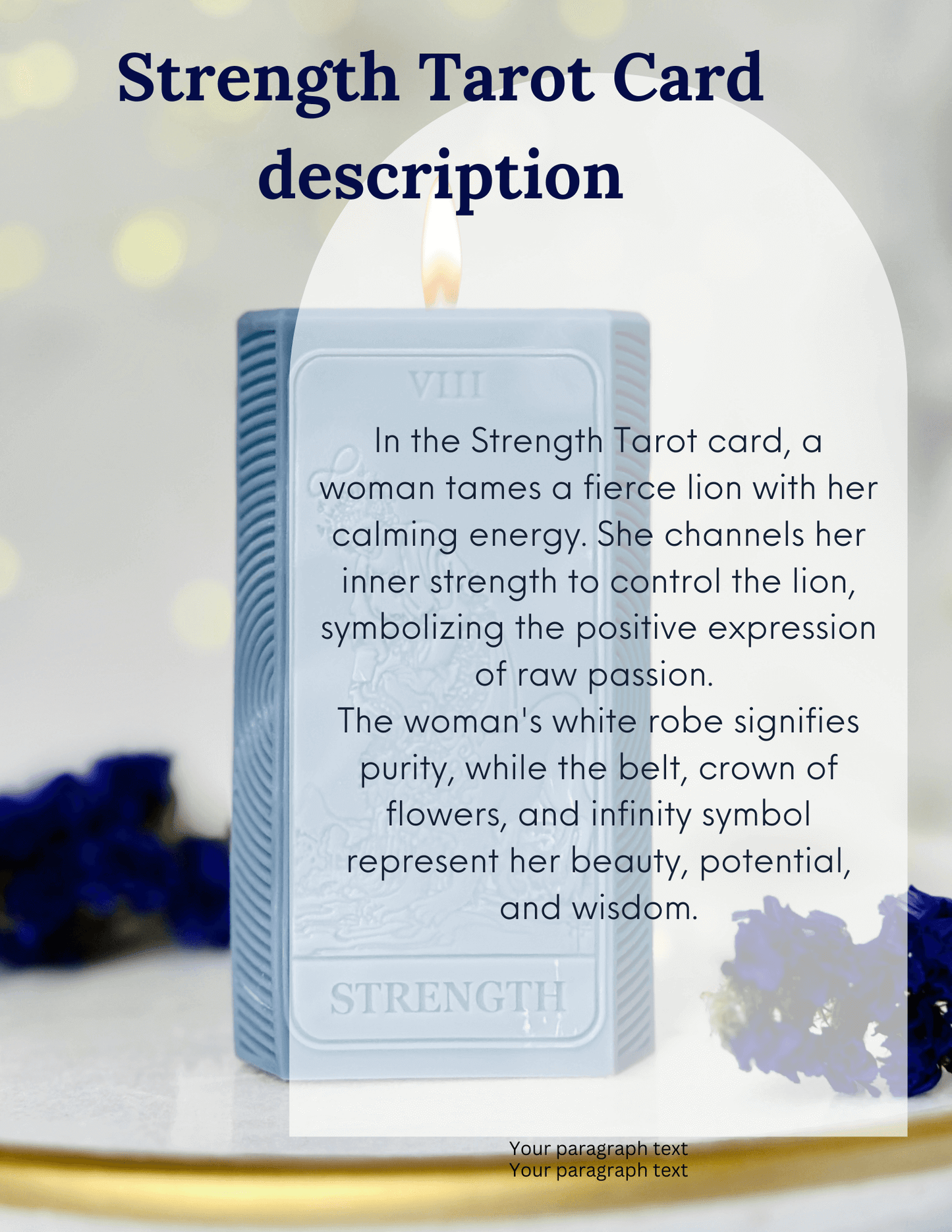 The Strenght card and moon phases candle mold, silicone candle mold