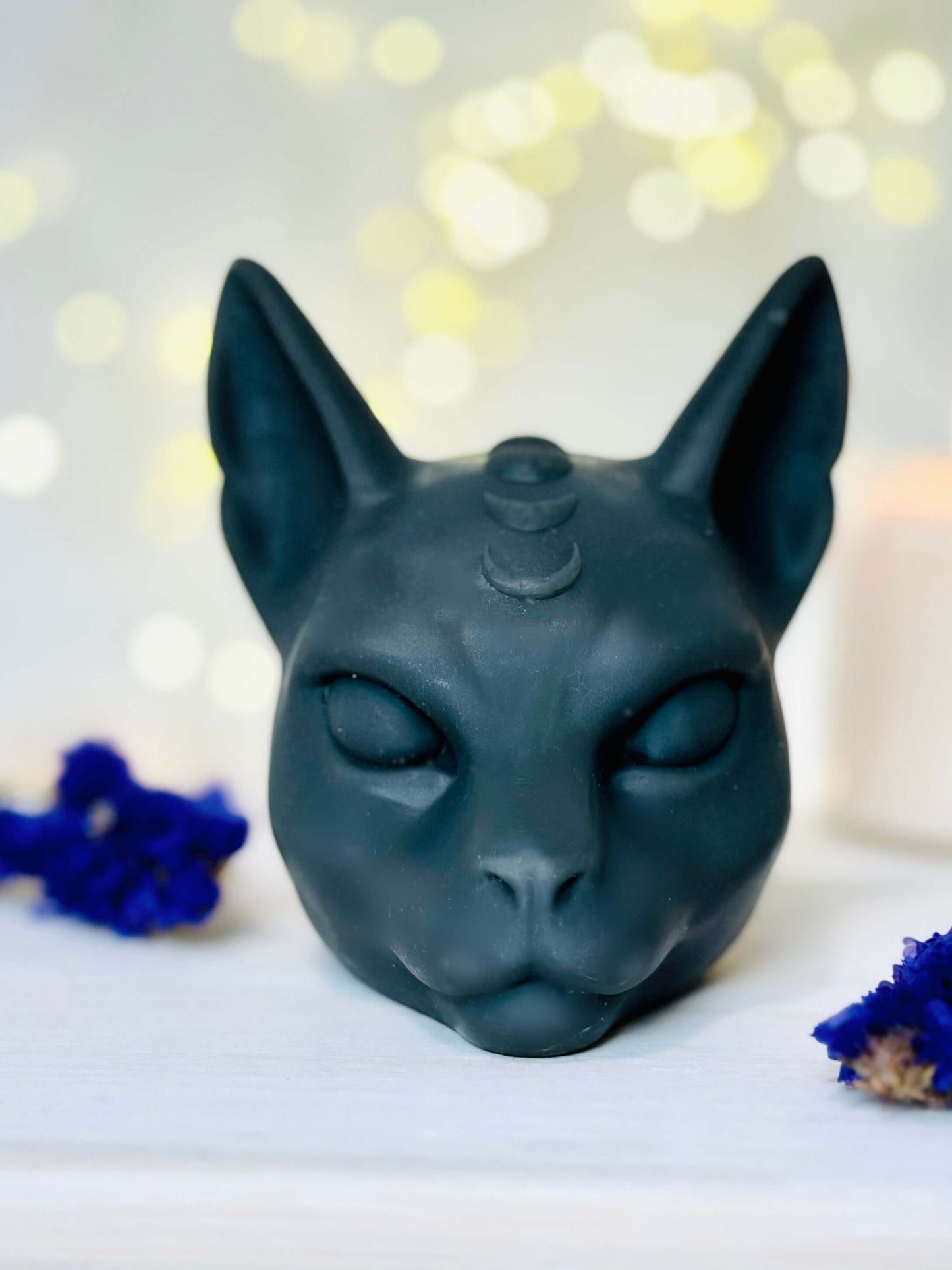 Large Moon phases cat candle mold, Silicone moulds