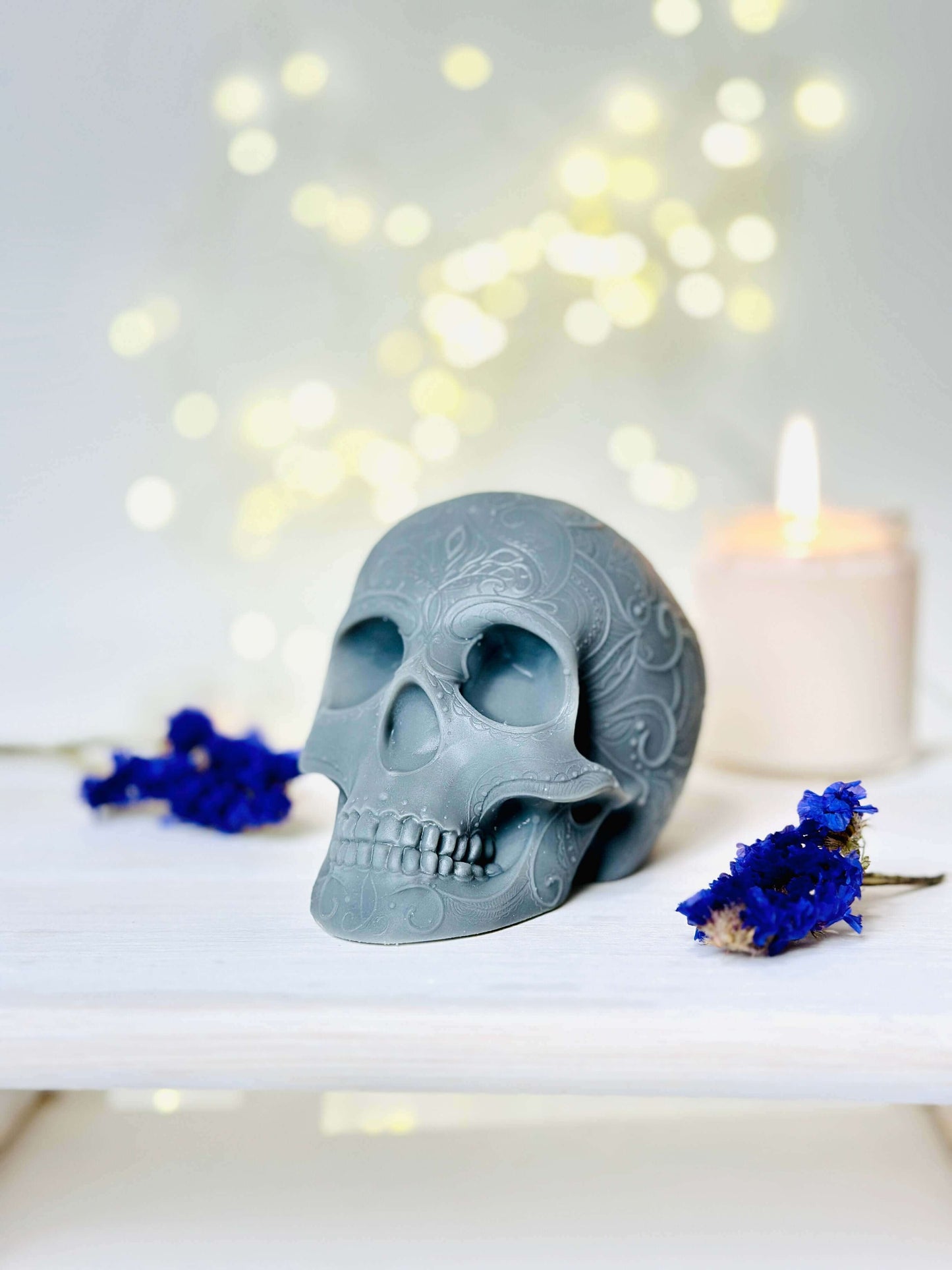 Large Skull candle mold, candle making silicone molds