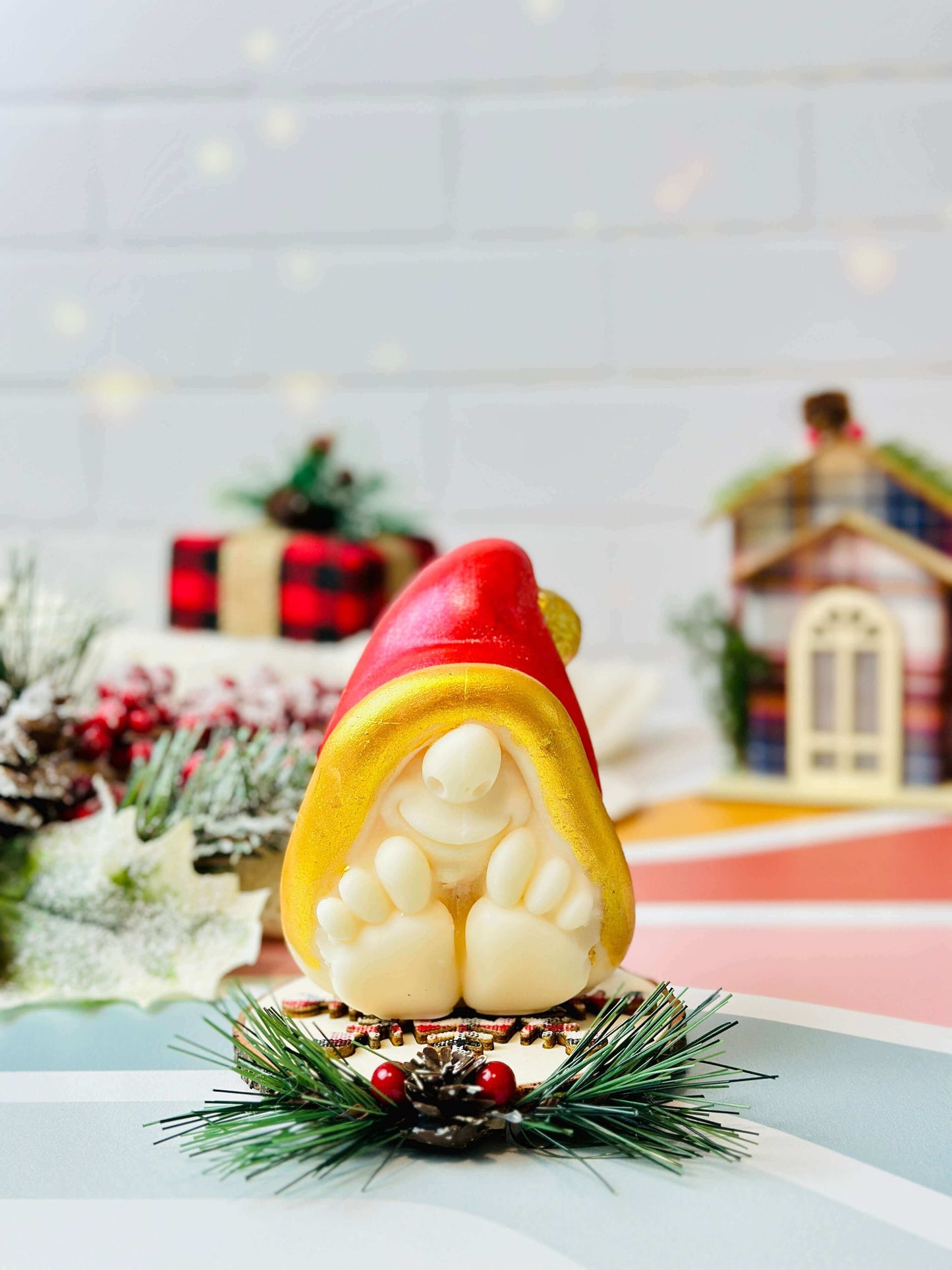 Christmas Gnome Candle Mold - Large Silicone Molds for Candle Making