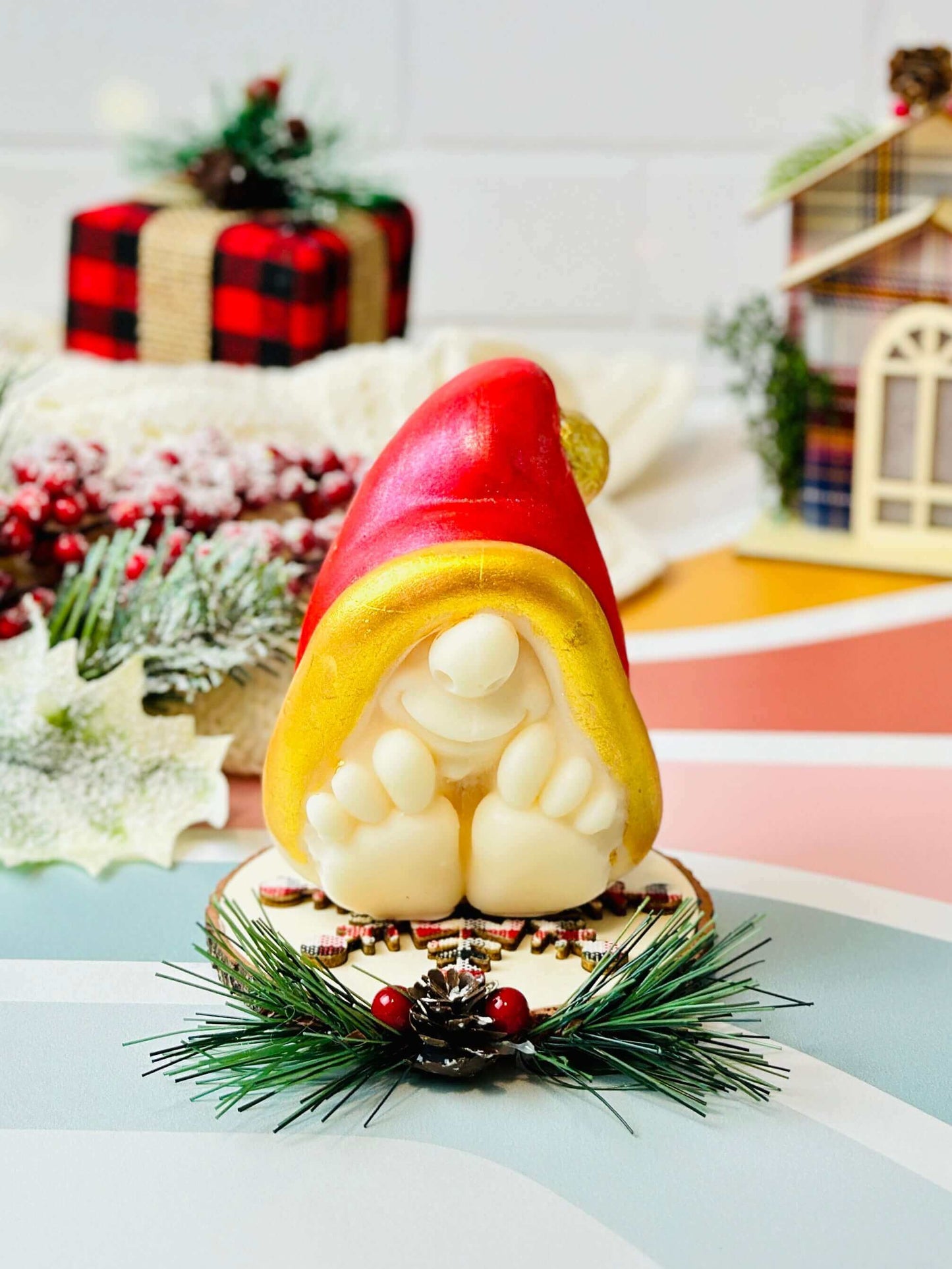 Christmas Gnome Candle Mold - Large Silicone Molds for Candle Making