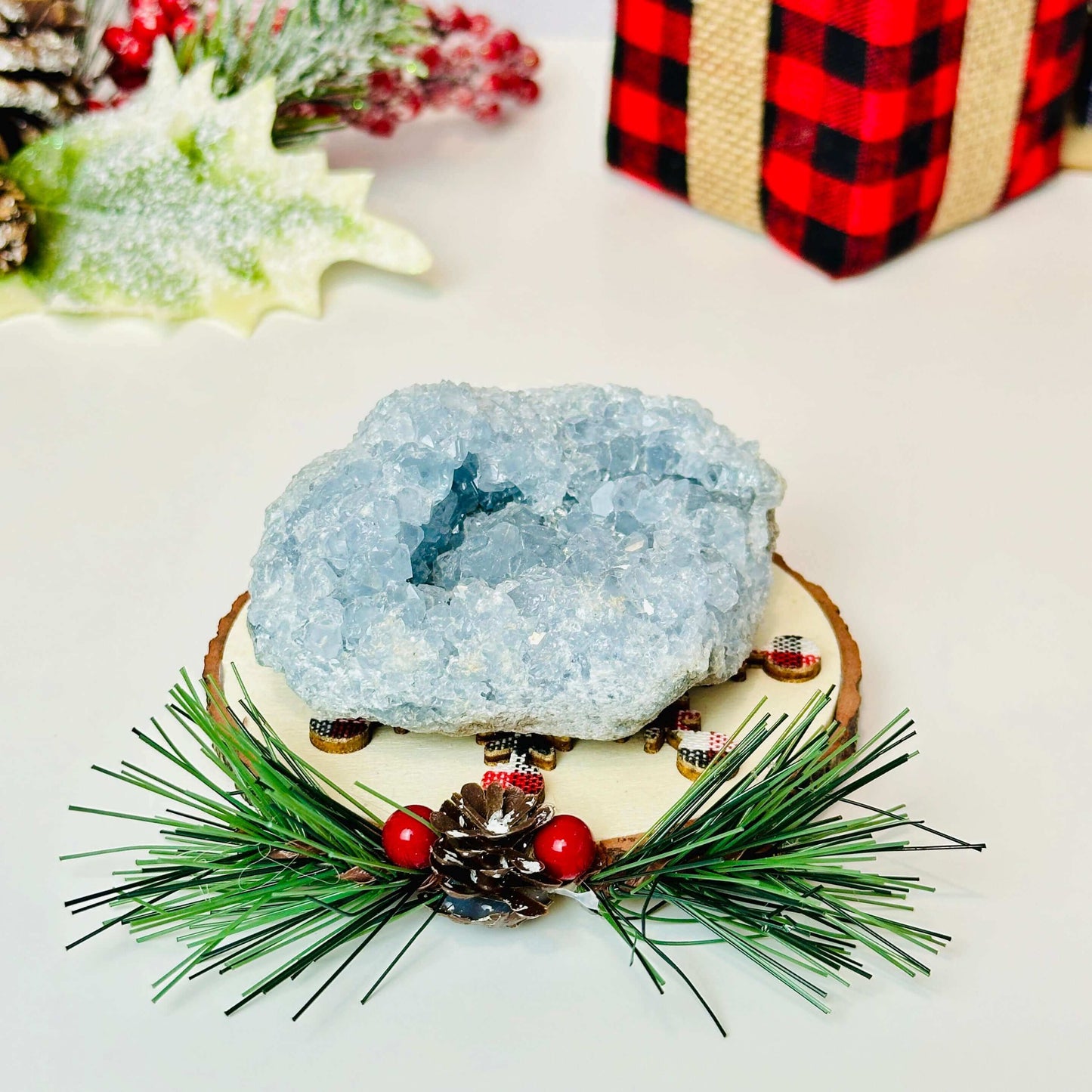 Blue Celestite Crystal Geode