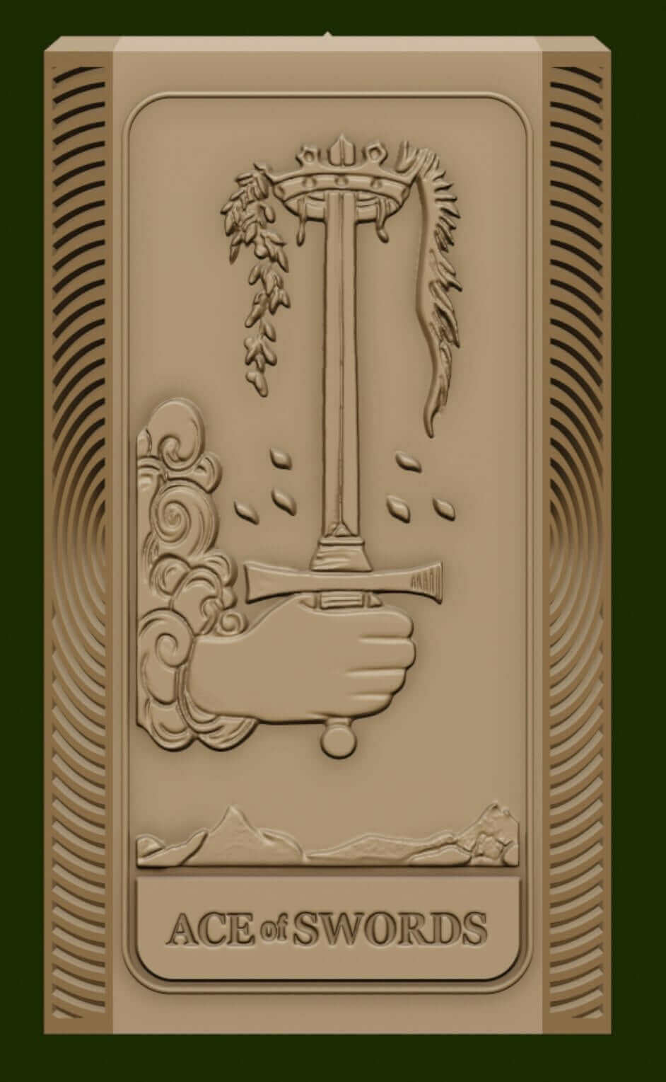 The Ace of Swards card and moon phases candle mold, silicone candle mold