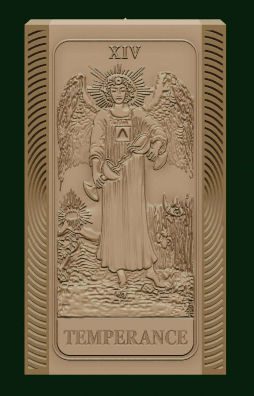 The Temperance card and moon phases candle mold, silicone candle mold