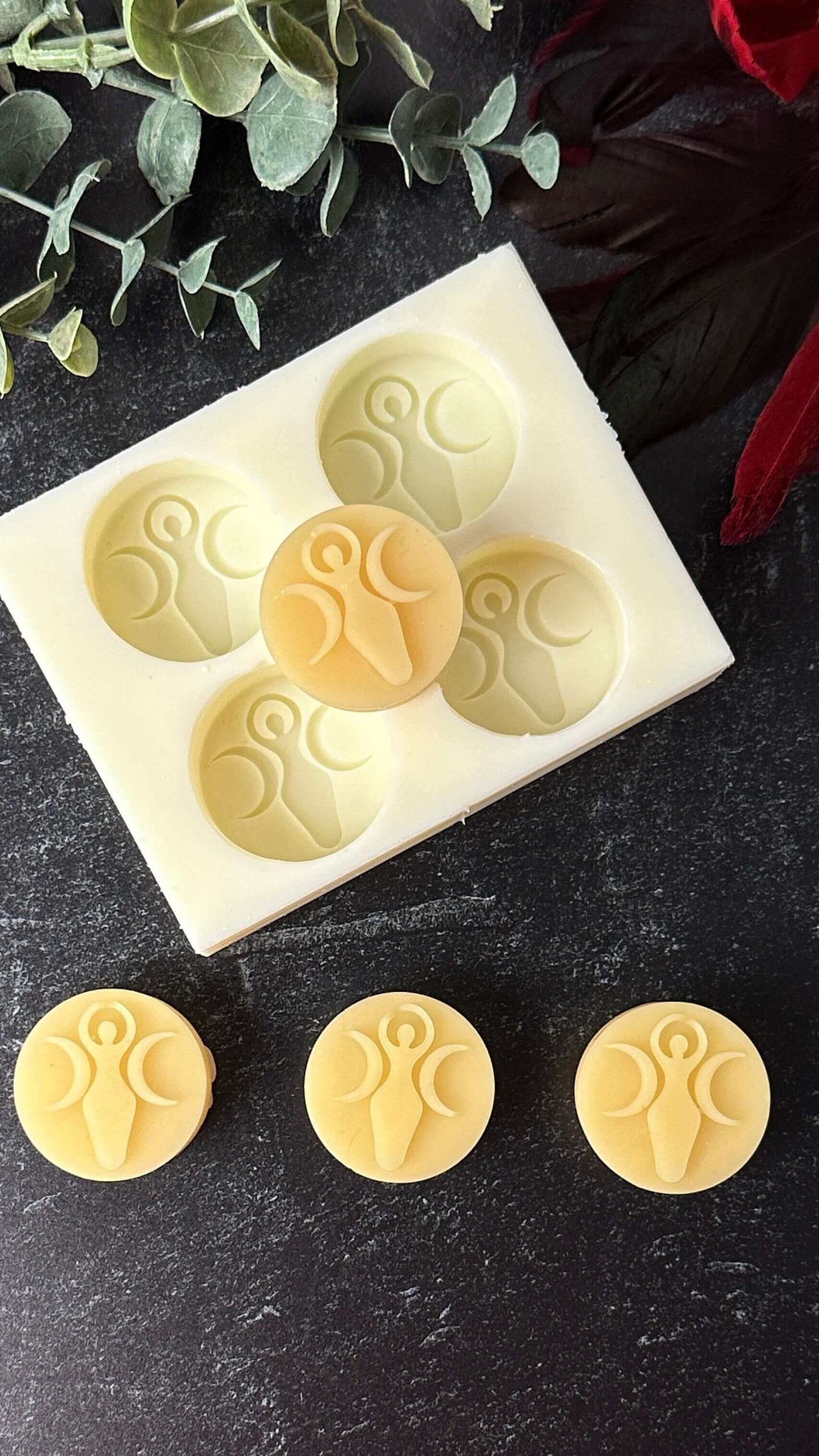 Wiccan Goddess silicone mold / Tealight candle mould