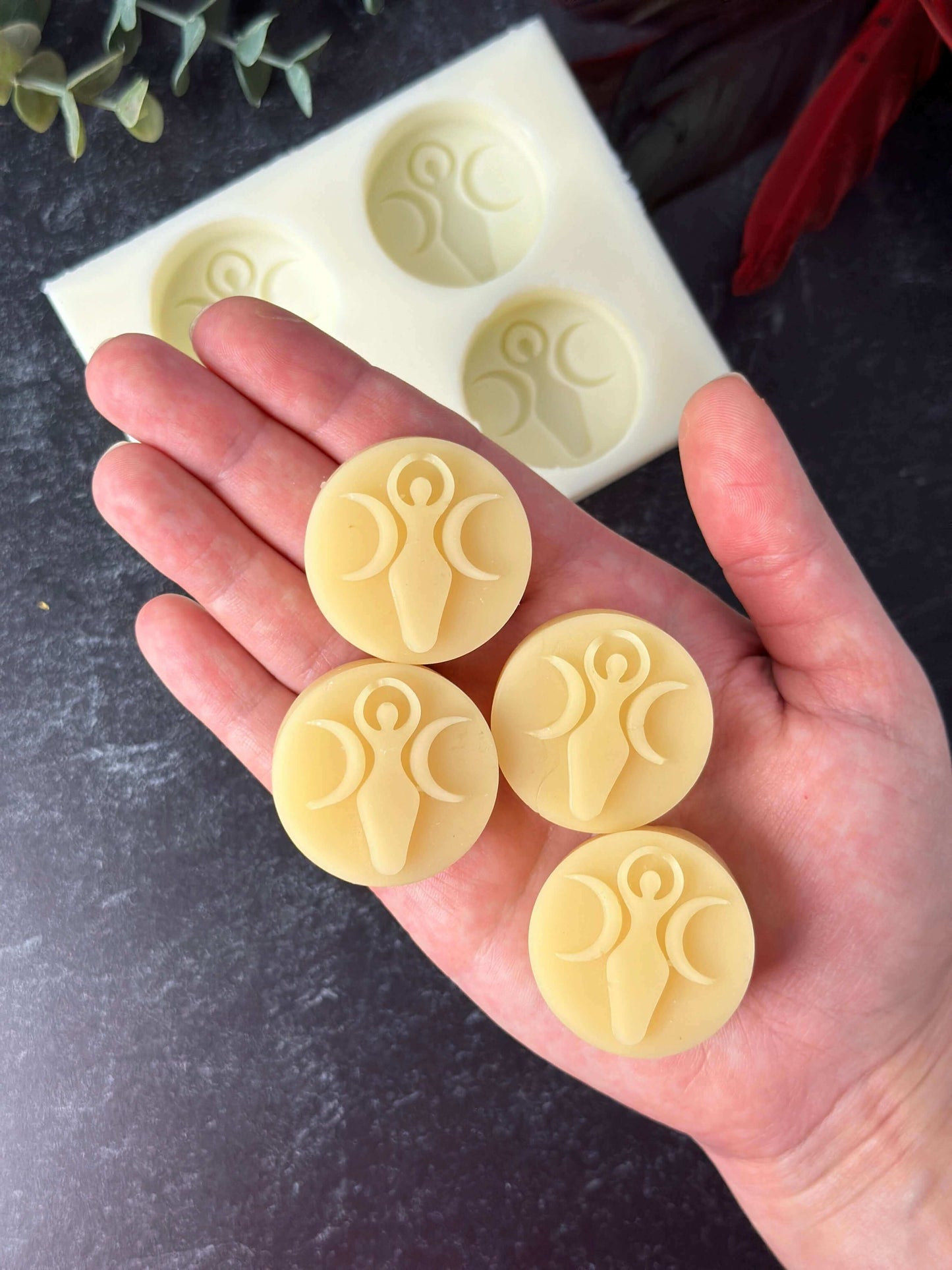 Wiccan Goddess silicone mold / Tealight candle mould