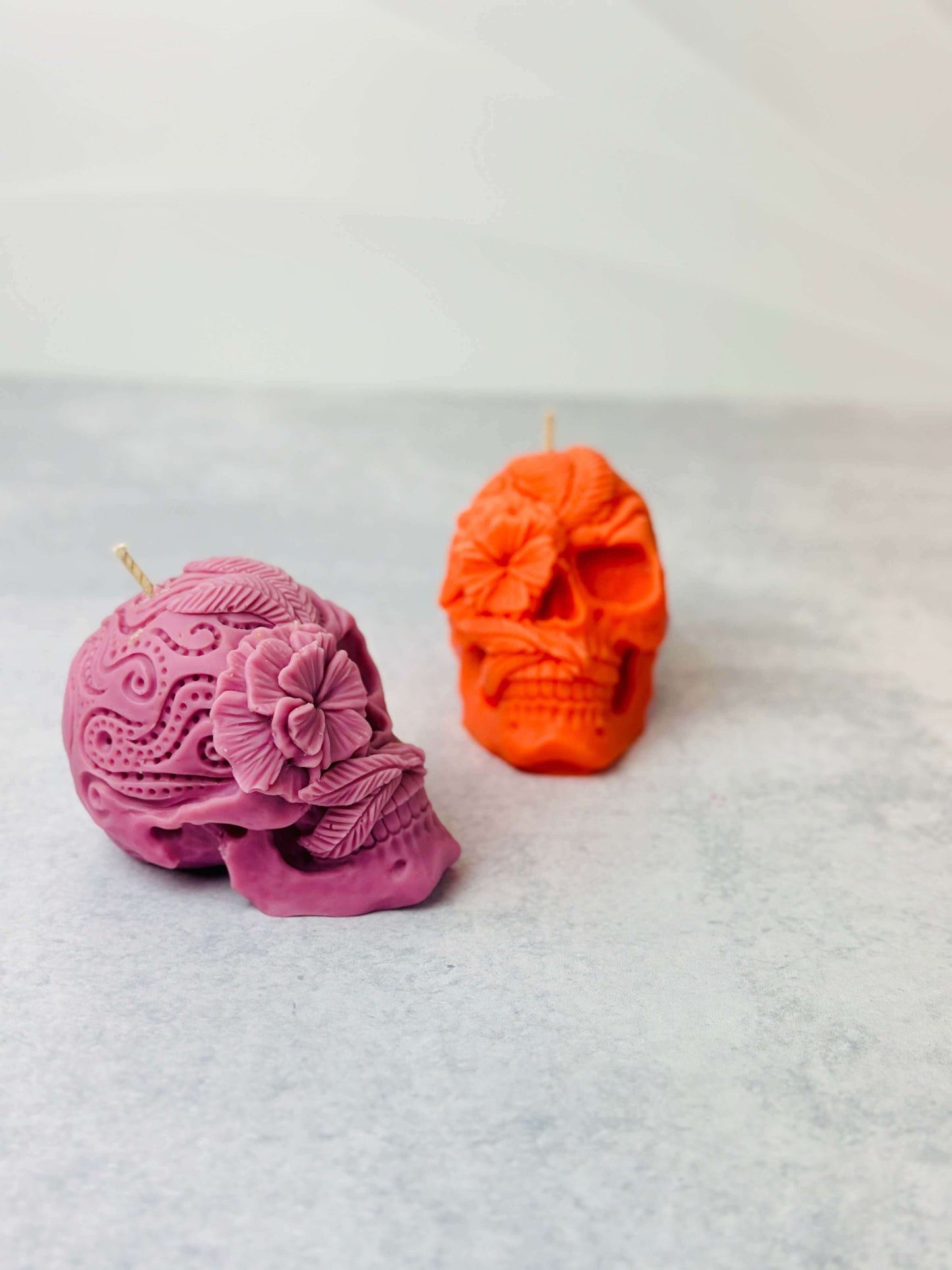 Gothic Skull silicone candle mold