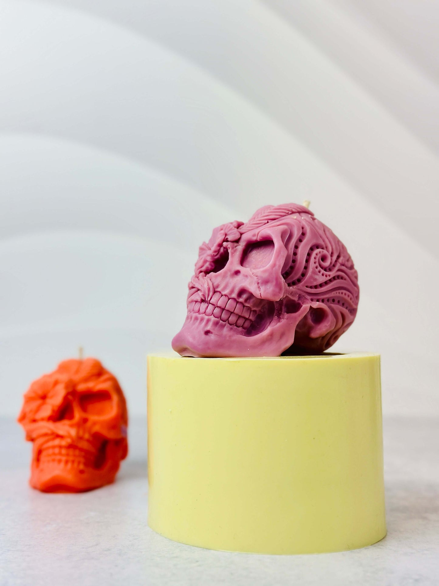 Gothic Skull silicone candle mold
