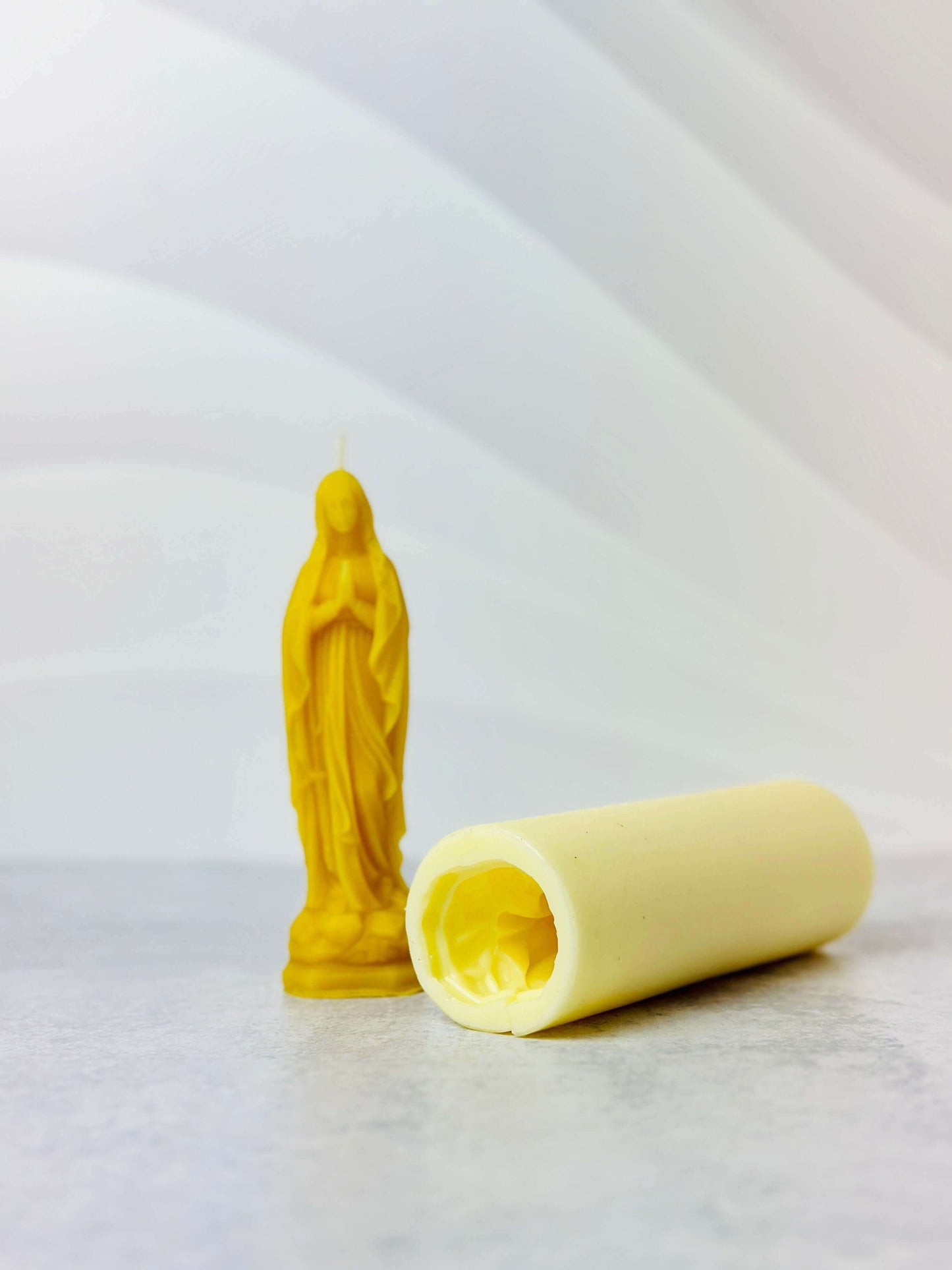 Virgin Mary Pillar candle mold silicone
