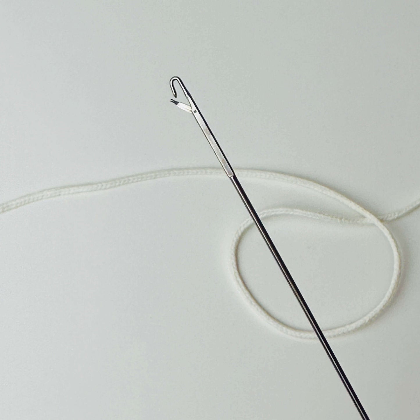 Candle wick threader tool, stainless steel threader hook for candle making, 10.4 inches long.