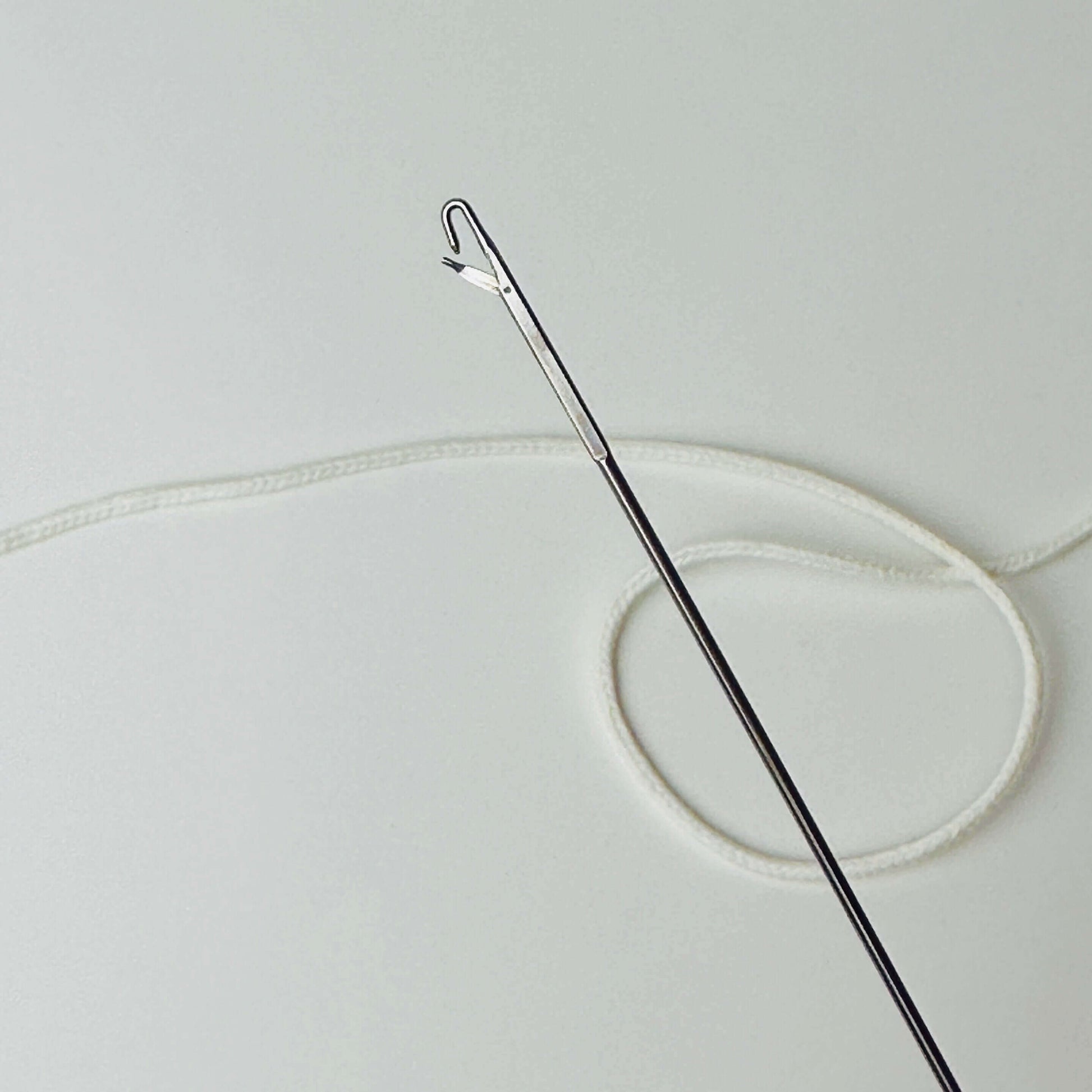 Candle wick threader tool, stainless steel threader hook for candle making, 10.4 inches long.