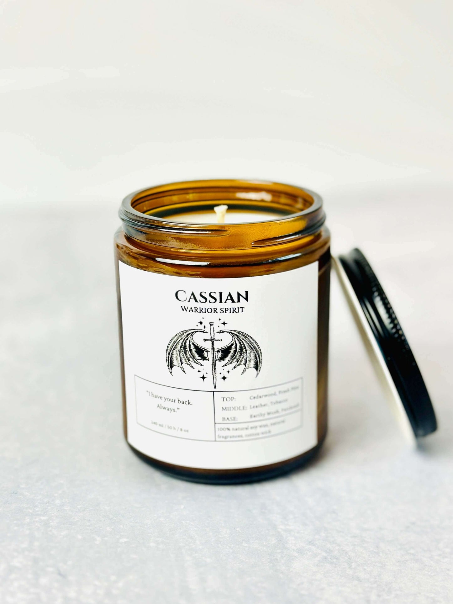 A Court of Thorns and Roses candle