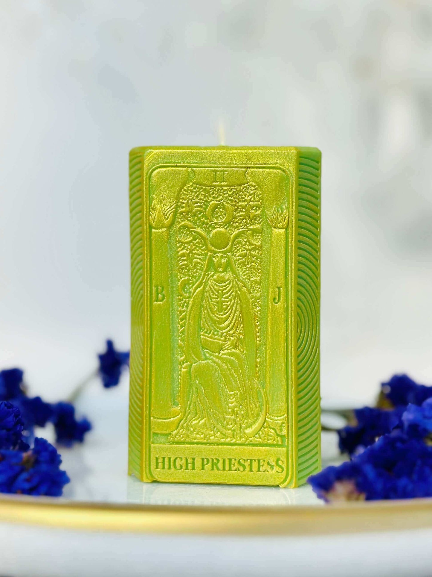 The High Priestess card and moon phases candle mold, silicone candle mold