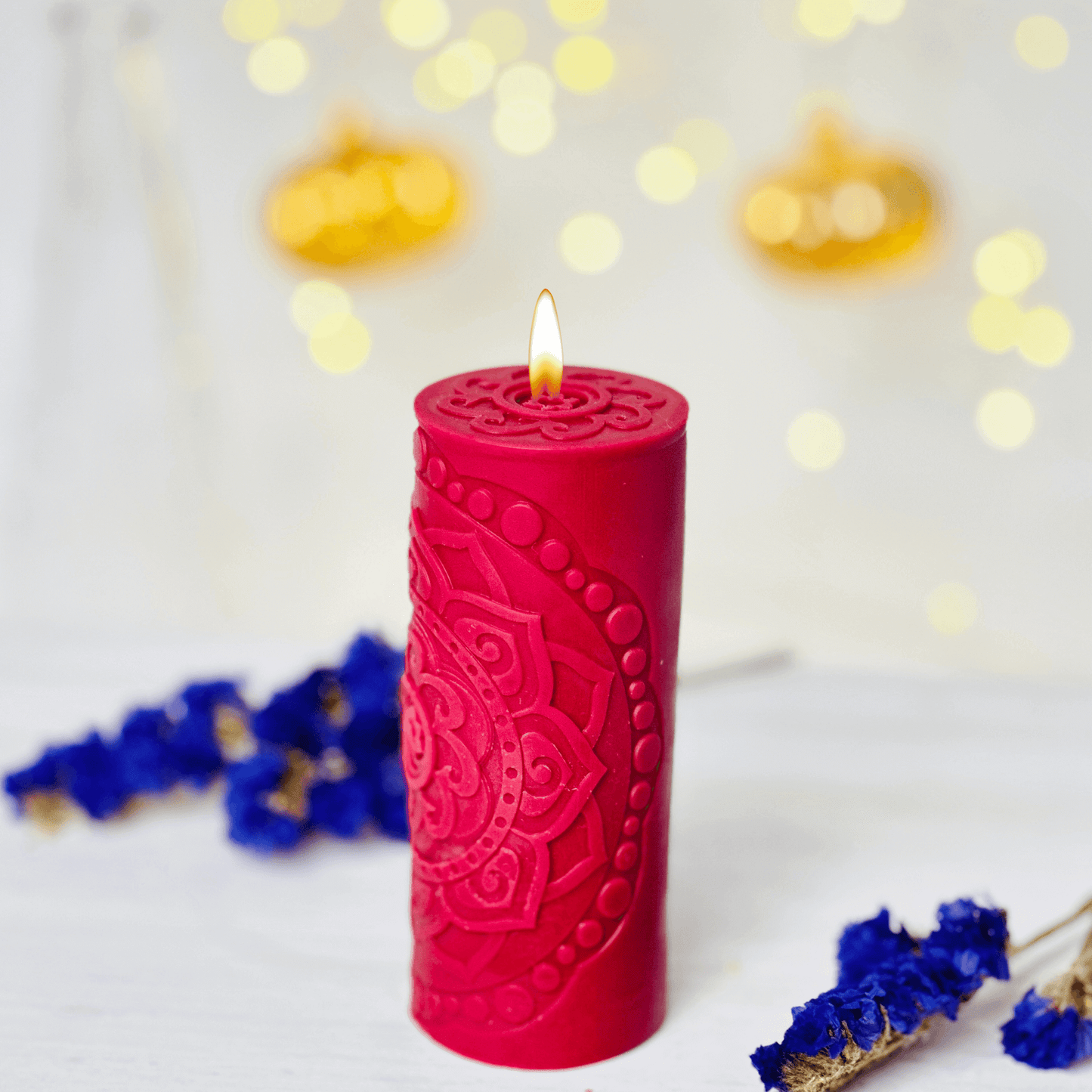 Mandala Silicone Candle Mold - Create Stunning Pillar Candles with our Premium Silicone Moulds