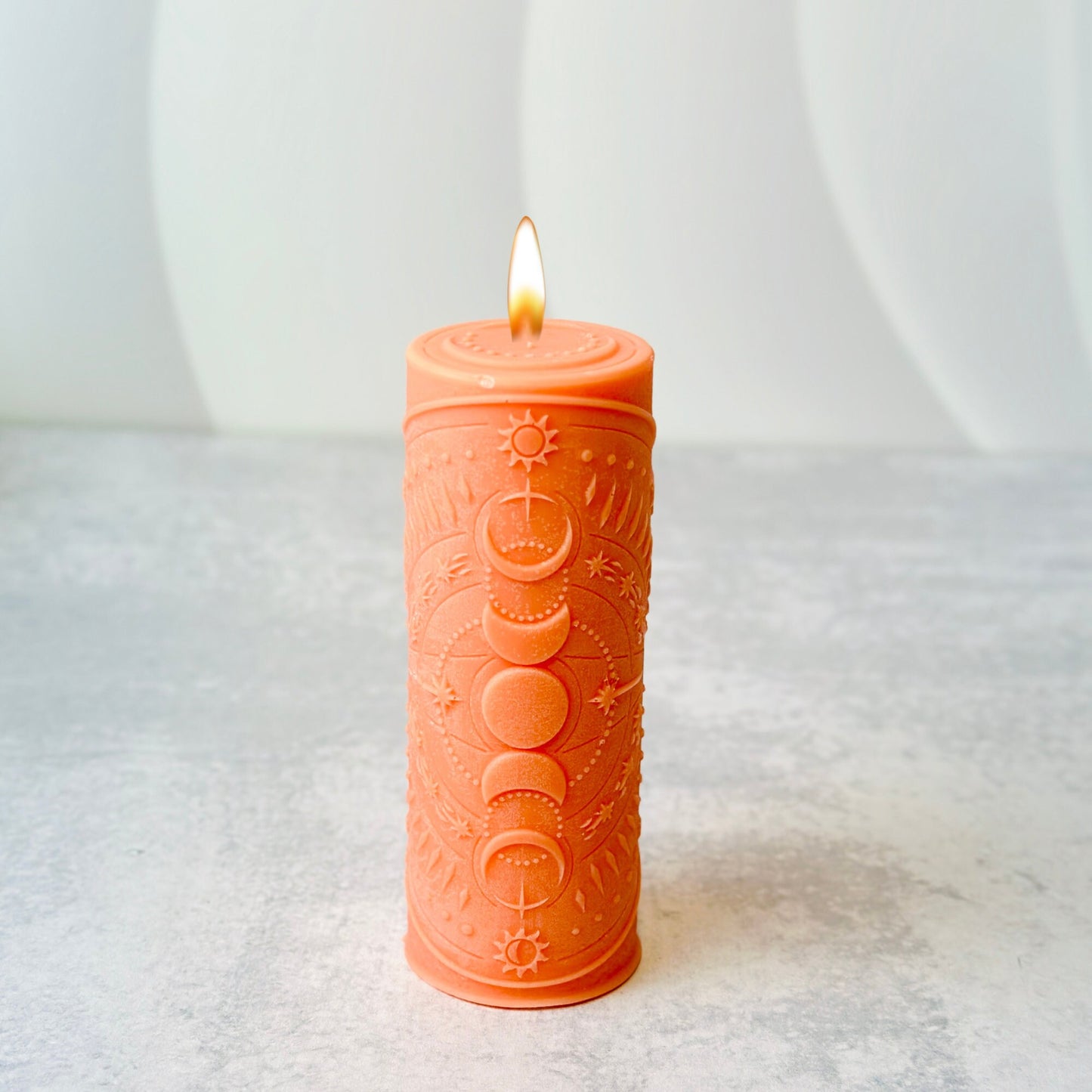 Clearance sale - Moon Phases Pillar, Handmade Silicone Mold