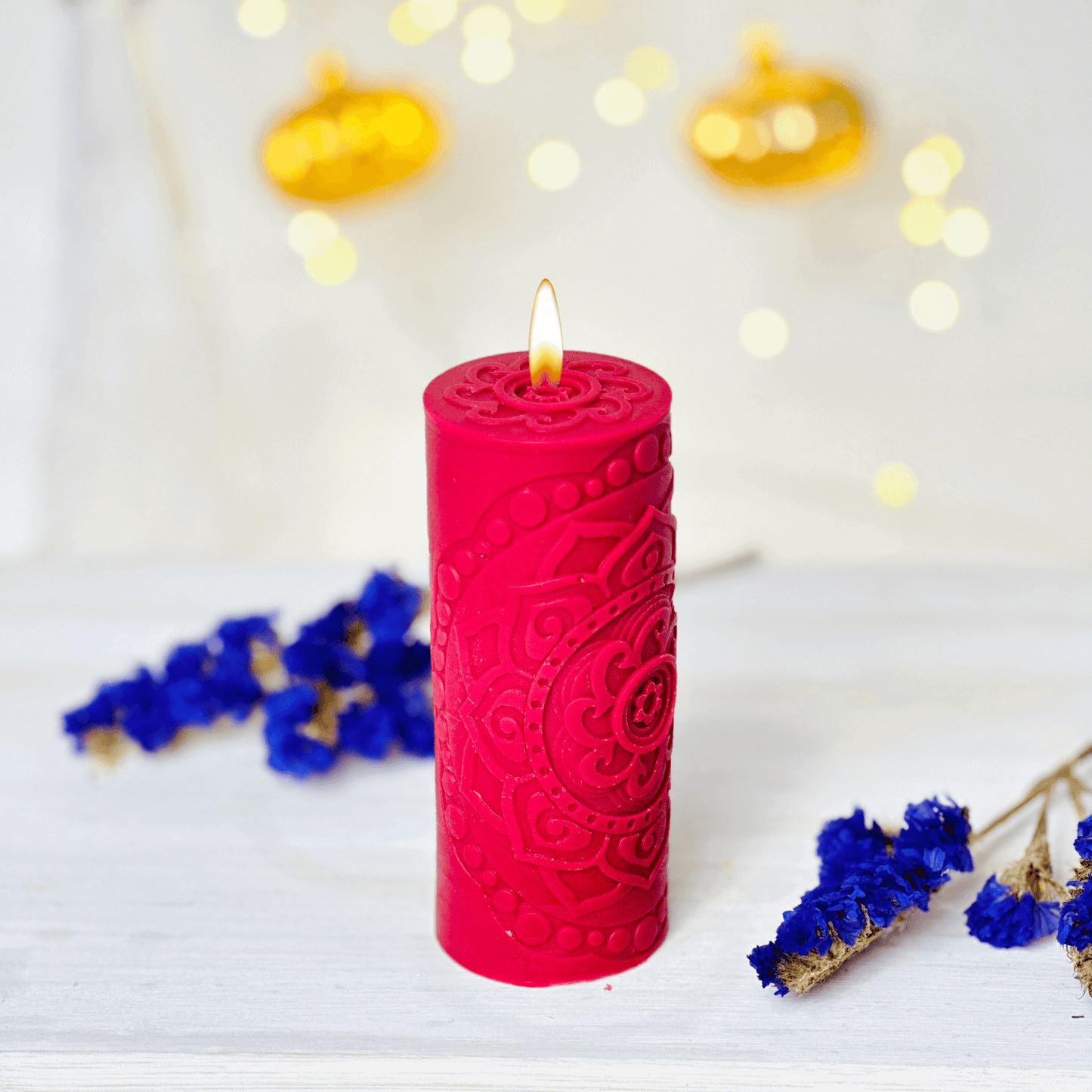 Mandala Silicone Candle Mold - Create Stunning Pillar Candles with our Premium Silicone Moulds