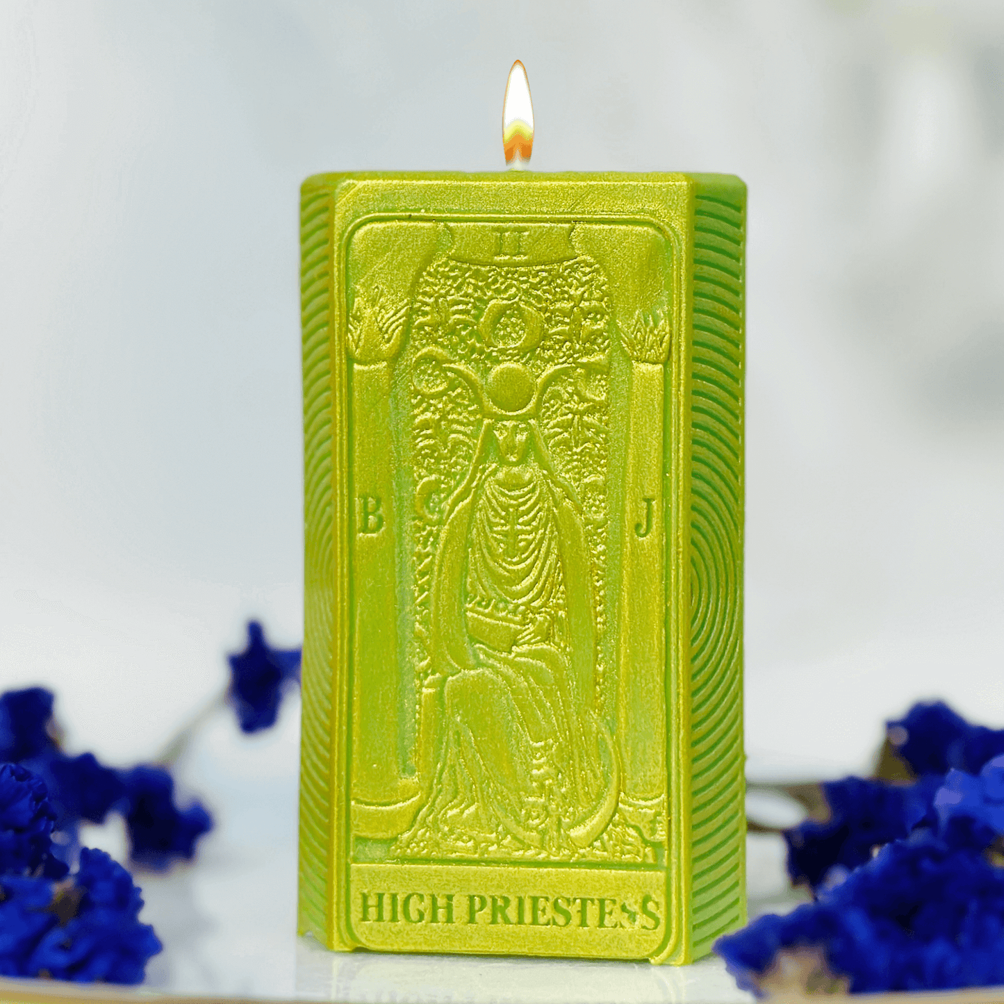 The High Priestess card and moon phases candle mold, silicone candle mold