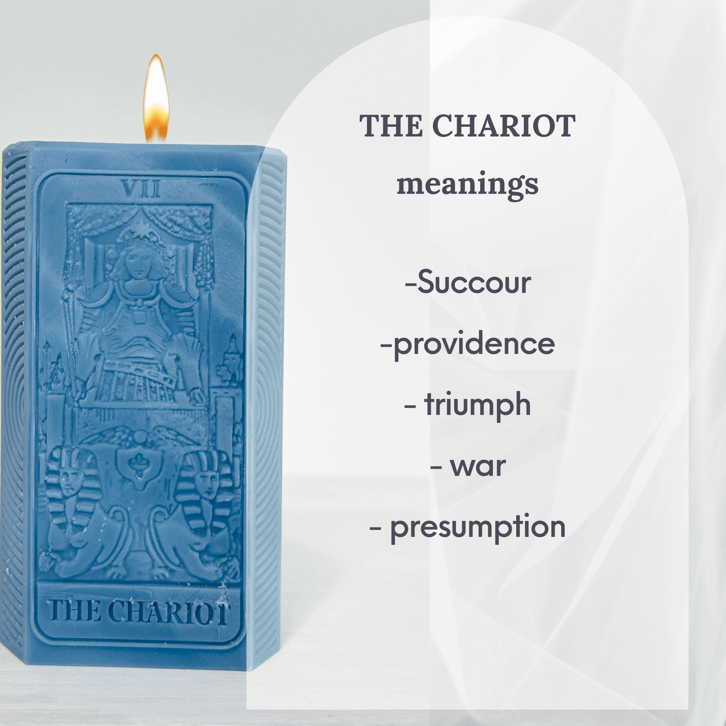 The Chariot Tarot card and moon phases silicone candle mold