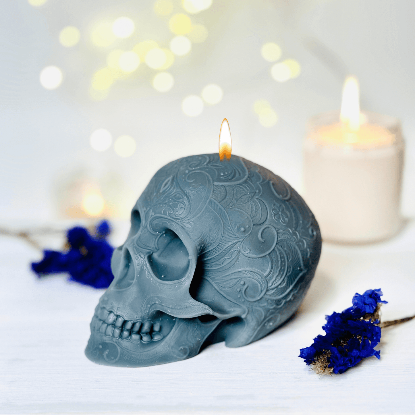 Large Skull candle mold, candle making silicone molds