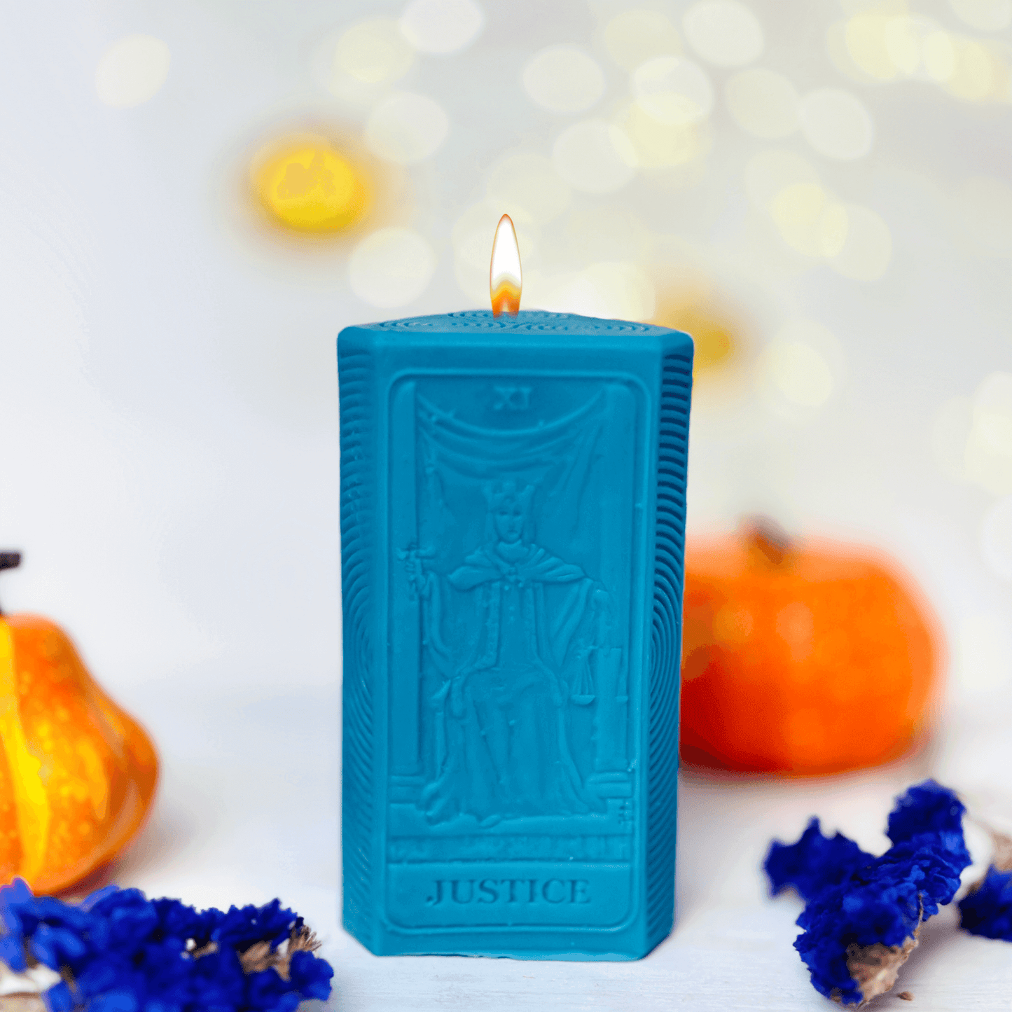 Tarot card and moon phases candle mold, The Justice Silicone candle mold