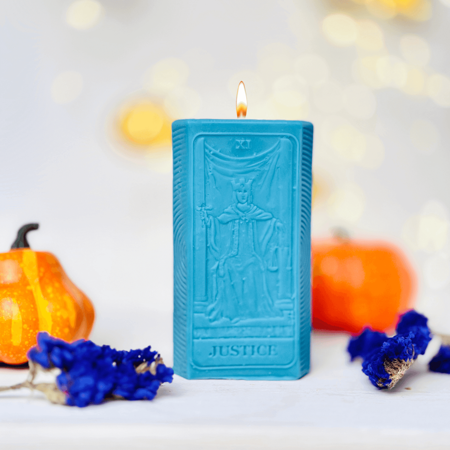 Tarot card and moon phases candle mold, The Justice Silicone candle mold