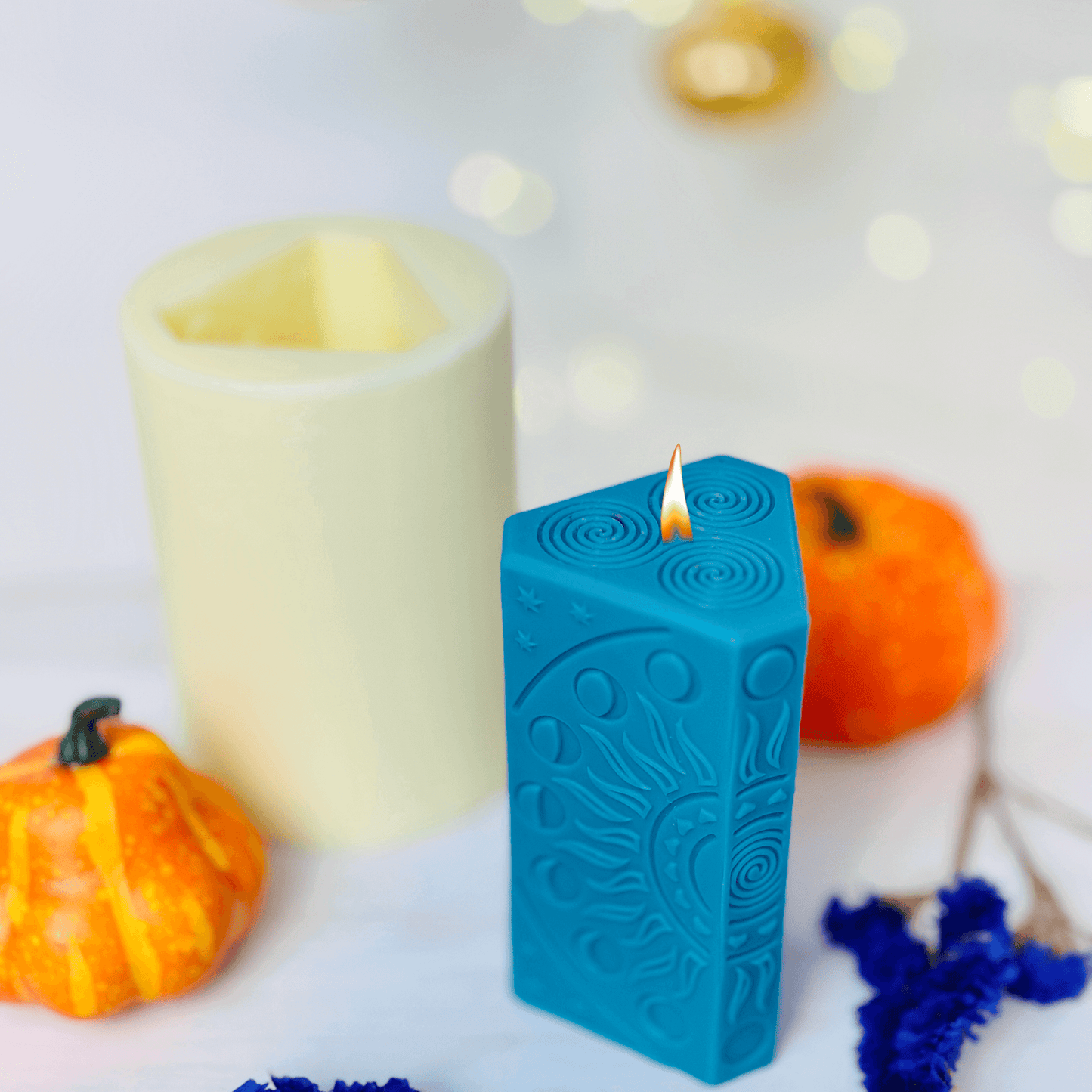 Tarot card and moon phases candle mold, The Justice Silicone candle mold