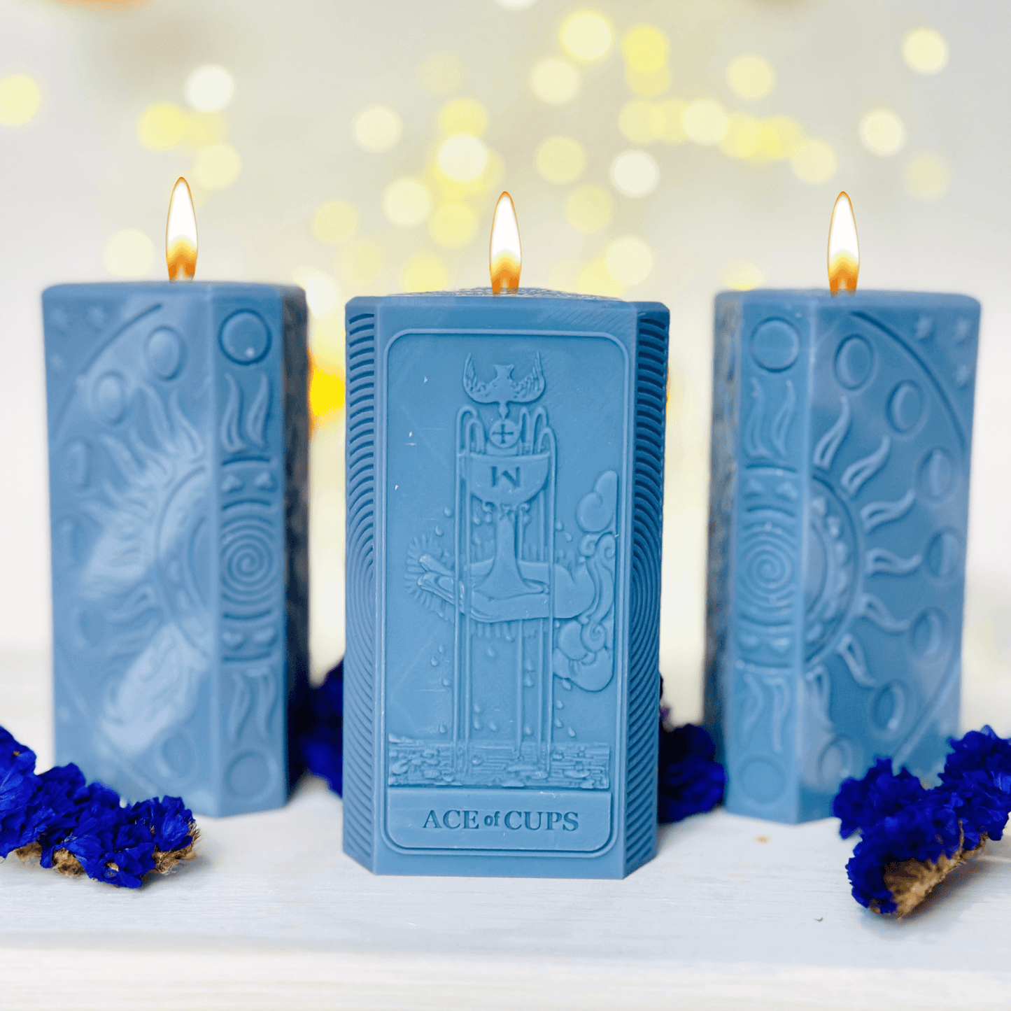 The Ace of Cups card and moon phases candle mold, silicone candle mold