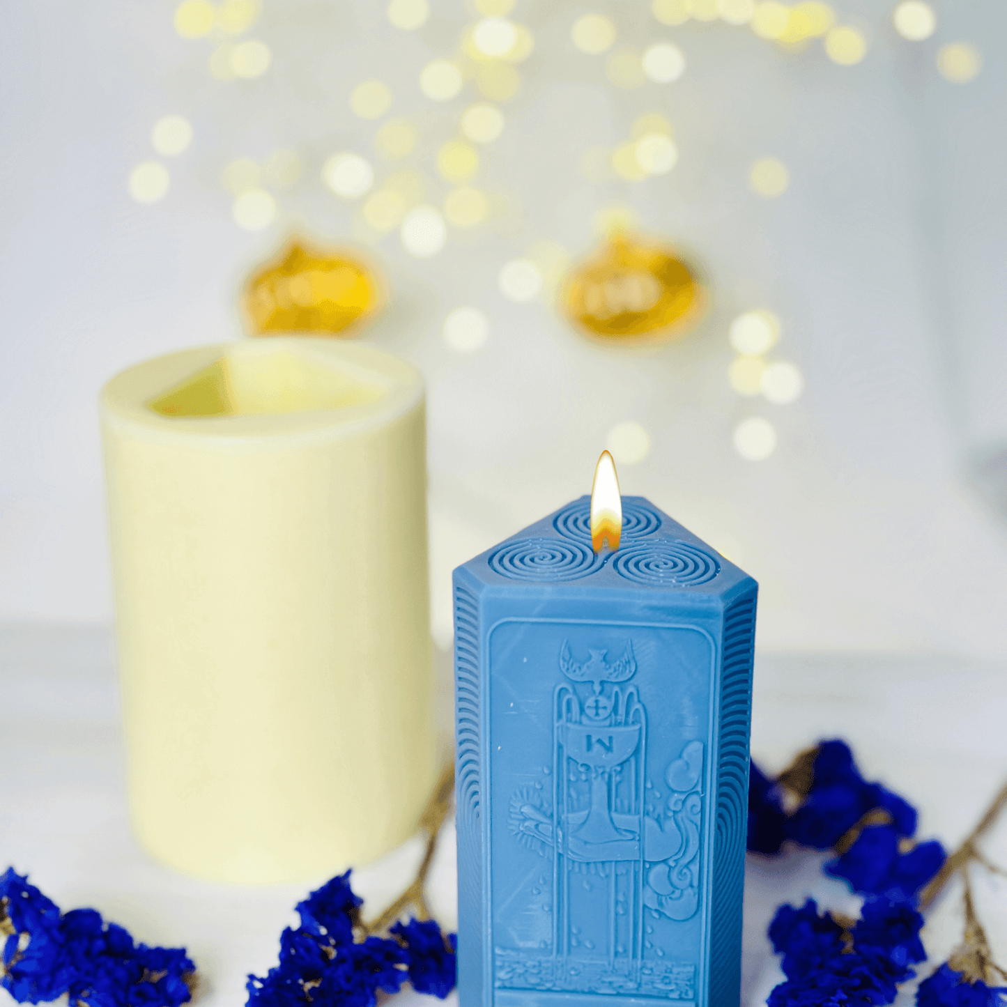 The Ace of Cups card and moon phases candle mold, silicone candle mold