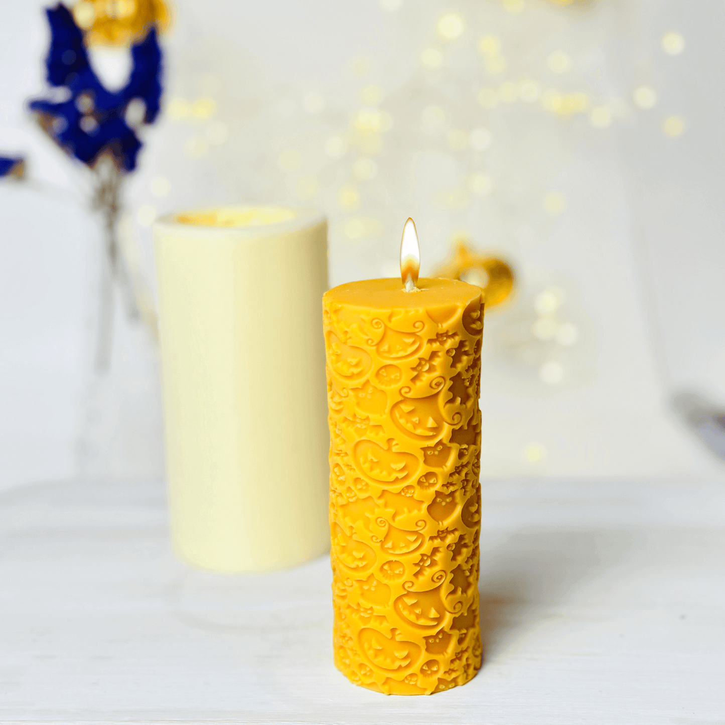 Jack-o-Lantern & Bat Design candle-making molds