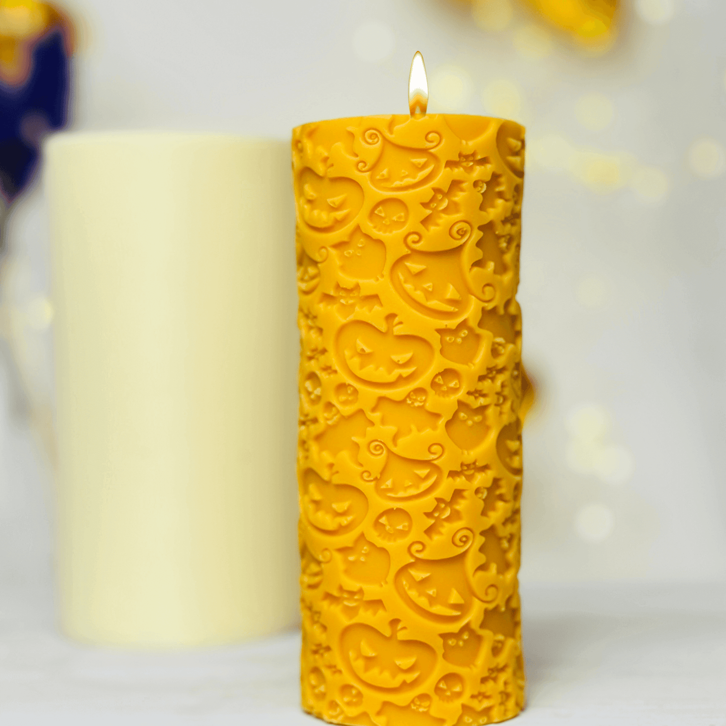 Jack-o-Lantern & Bat Design candle-making molds