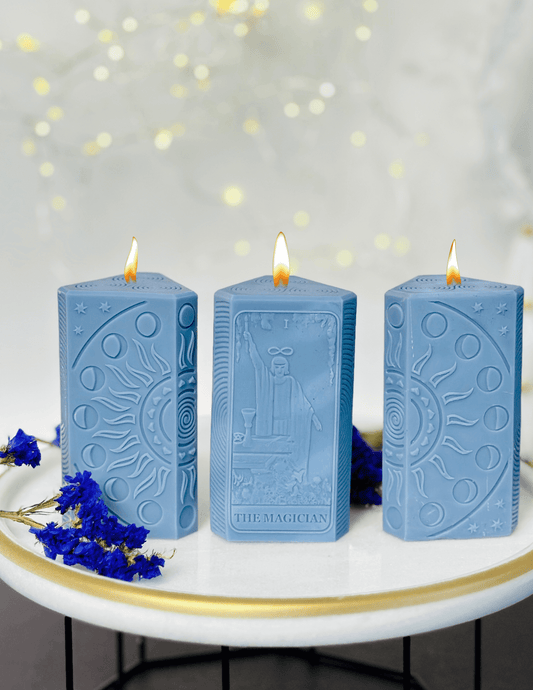 The Magician card and moon phases candle mold, silicone candle mold