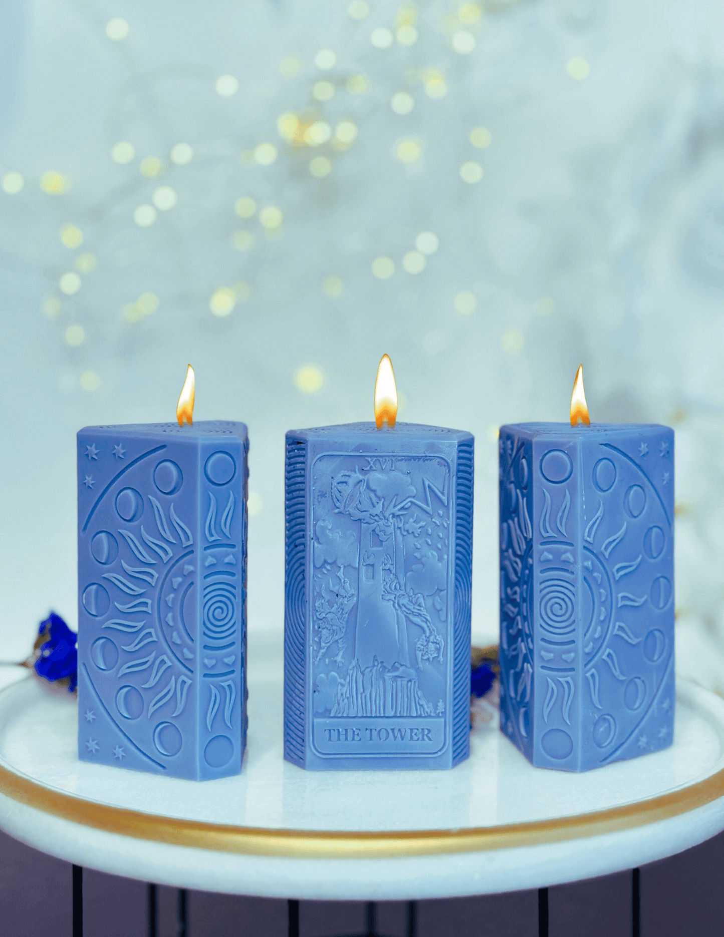 The Tower card and moon phases candle mold, silicone candle mold
