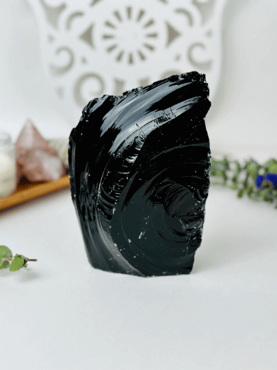 Large Black Obsidian raw chunk 4 lb