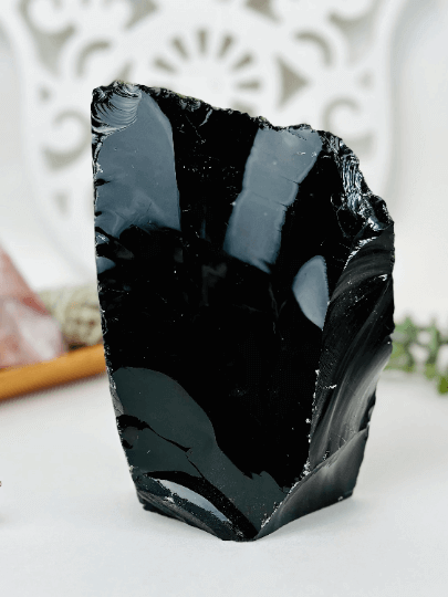 Large Black Obsidian raw chunk 4 lb