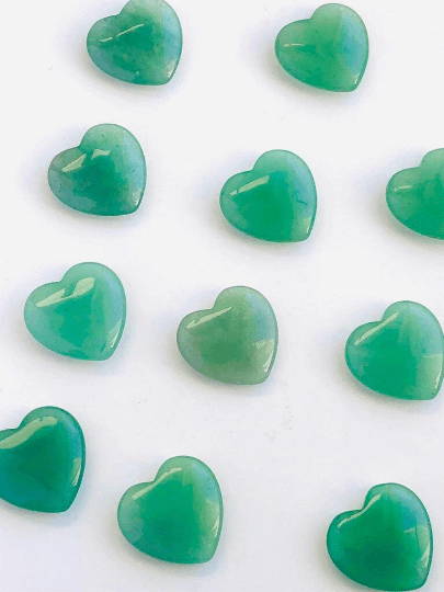 Green Aventurine crystal heart - 25 mm