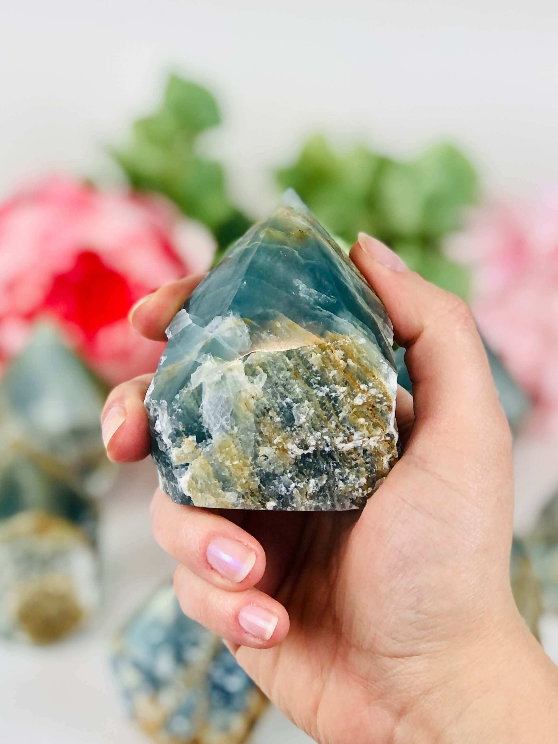 Blue Onyx Crystal Points