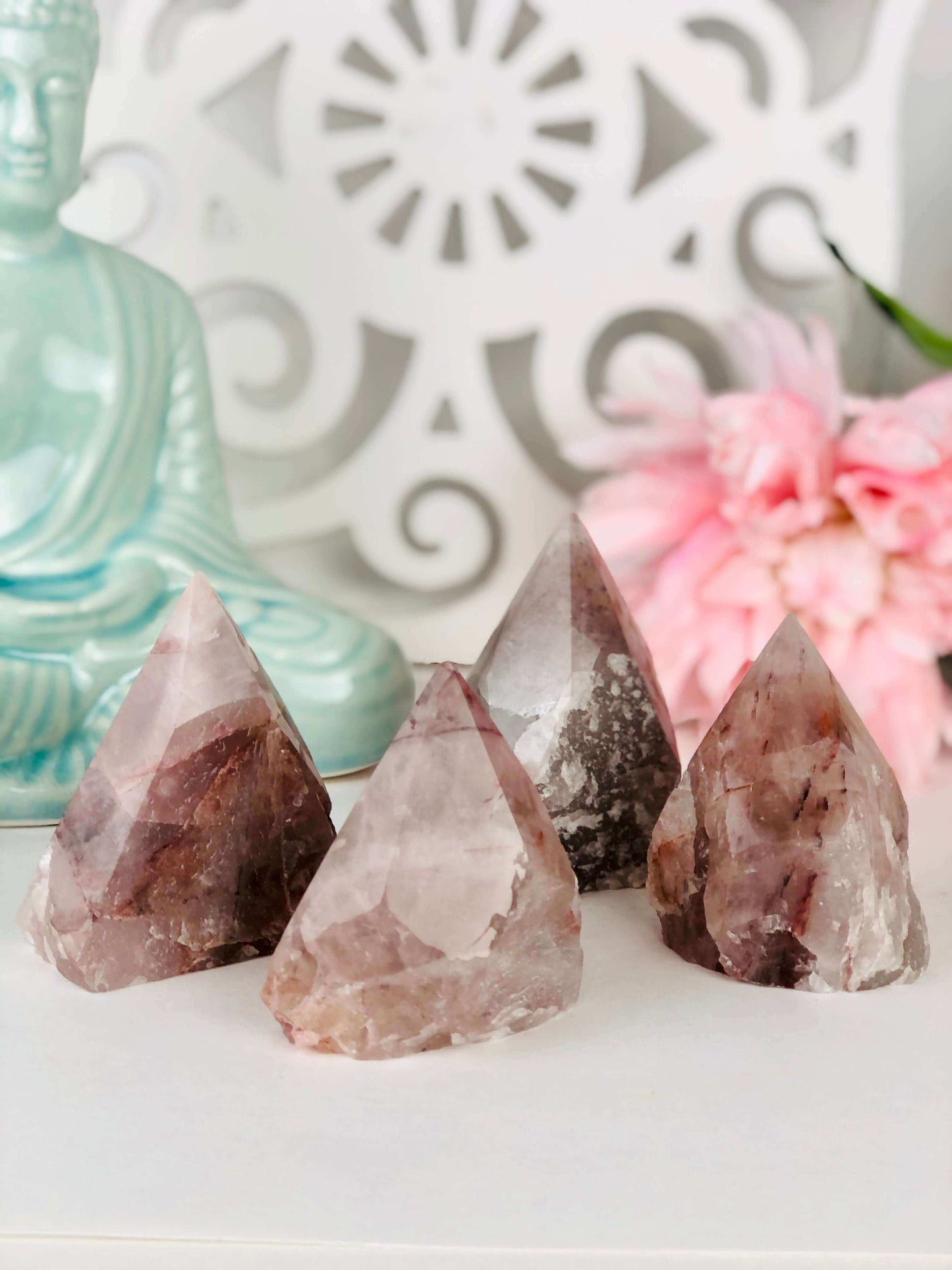 Hematoid Quartz Crystal Point, Fire Quartz