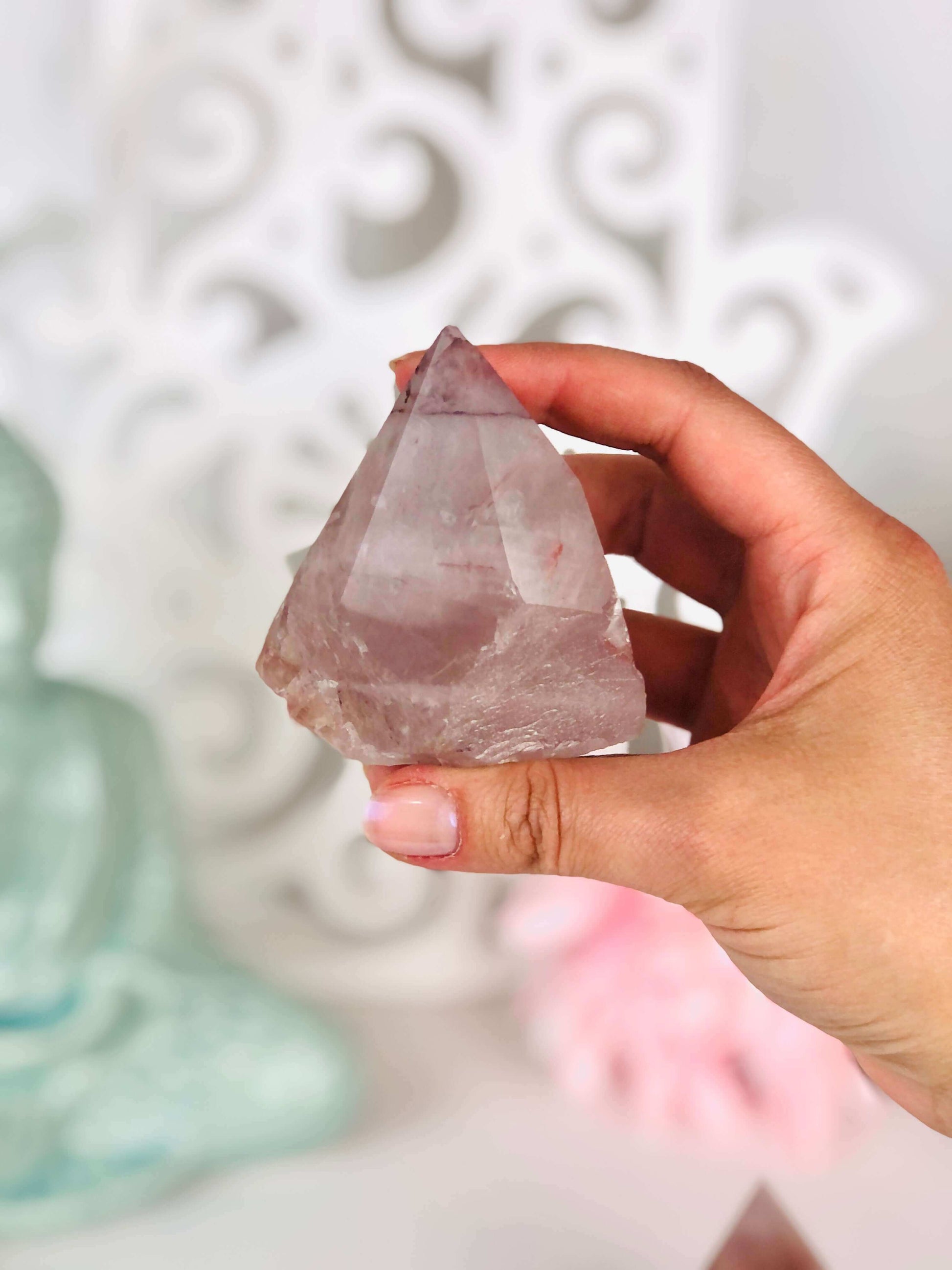 Hematoid Quartz Crystal Point, Fire Quartz