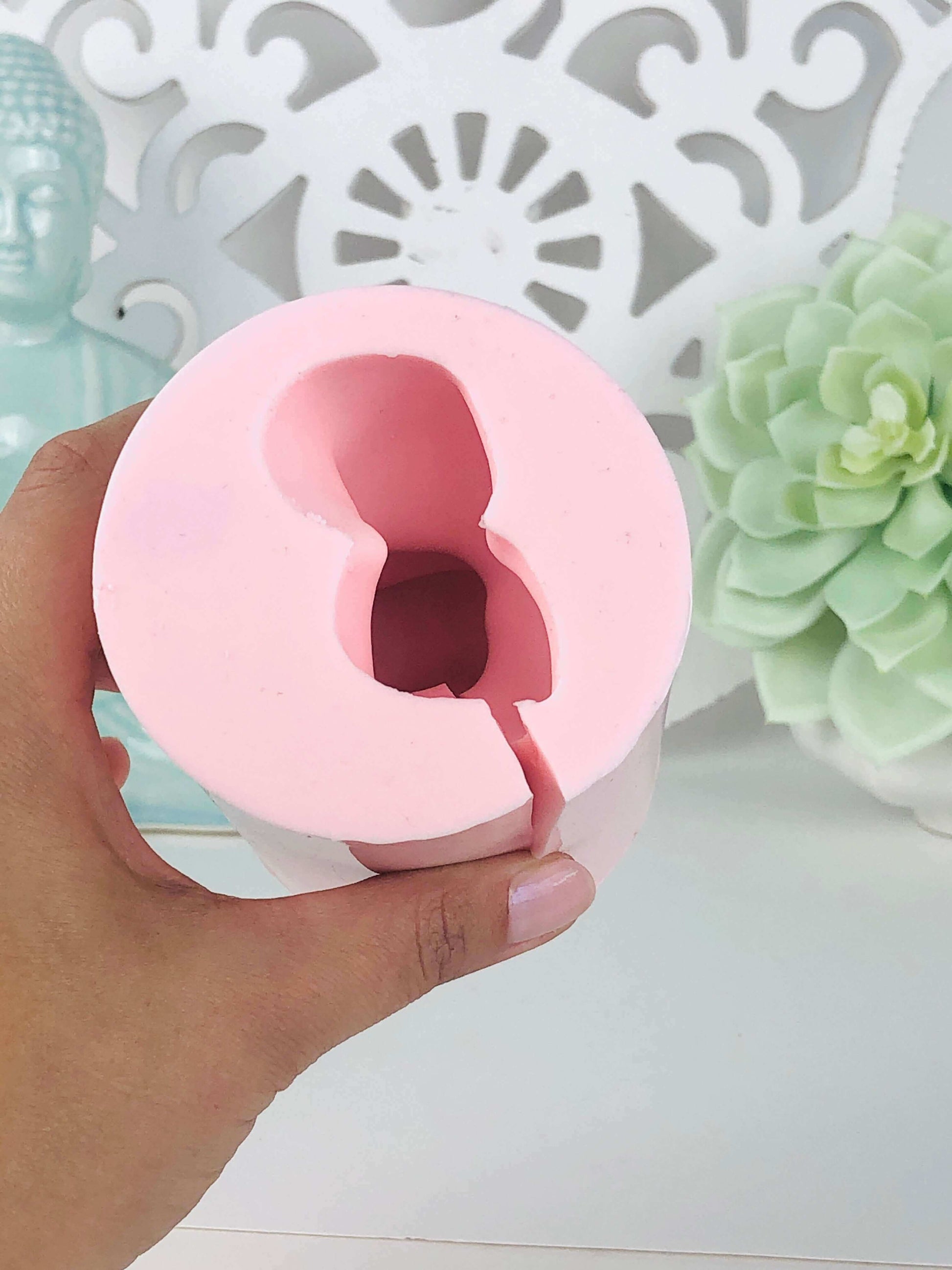 Breast cancer silicone mold , women torso body candle mold , resin mould