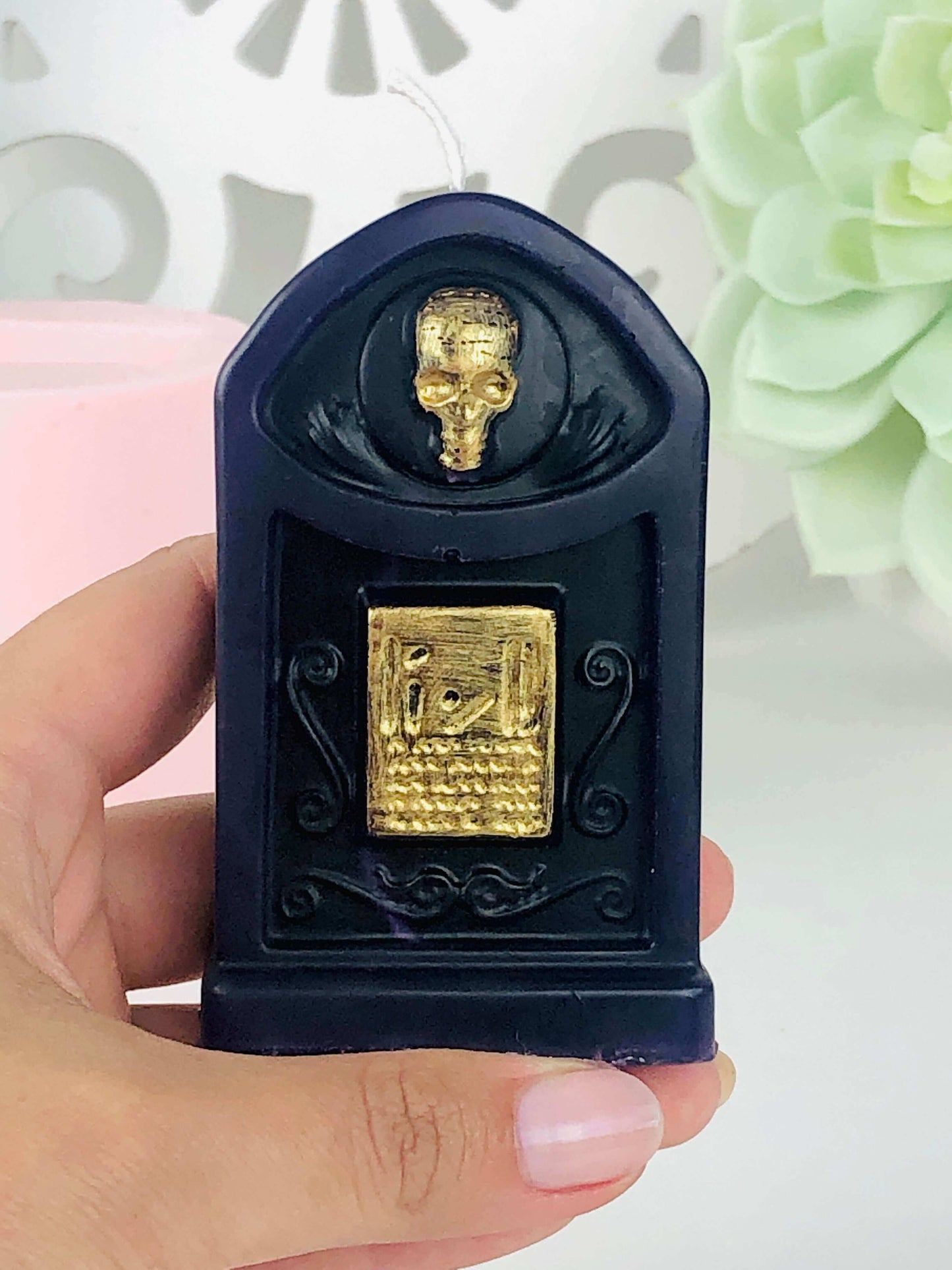 Halloween tombstone silicon mold , Halloween candle molds , epoxy resin mold , 3d silicone mould