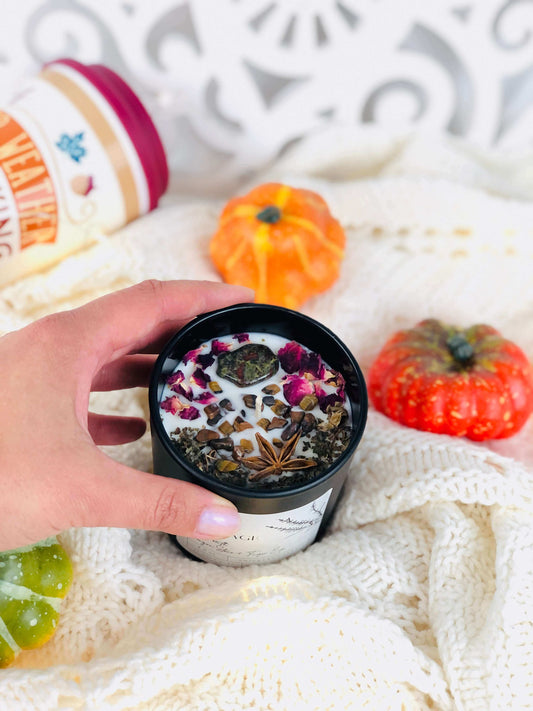 Courage Crystal Infused Intention Candle