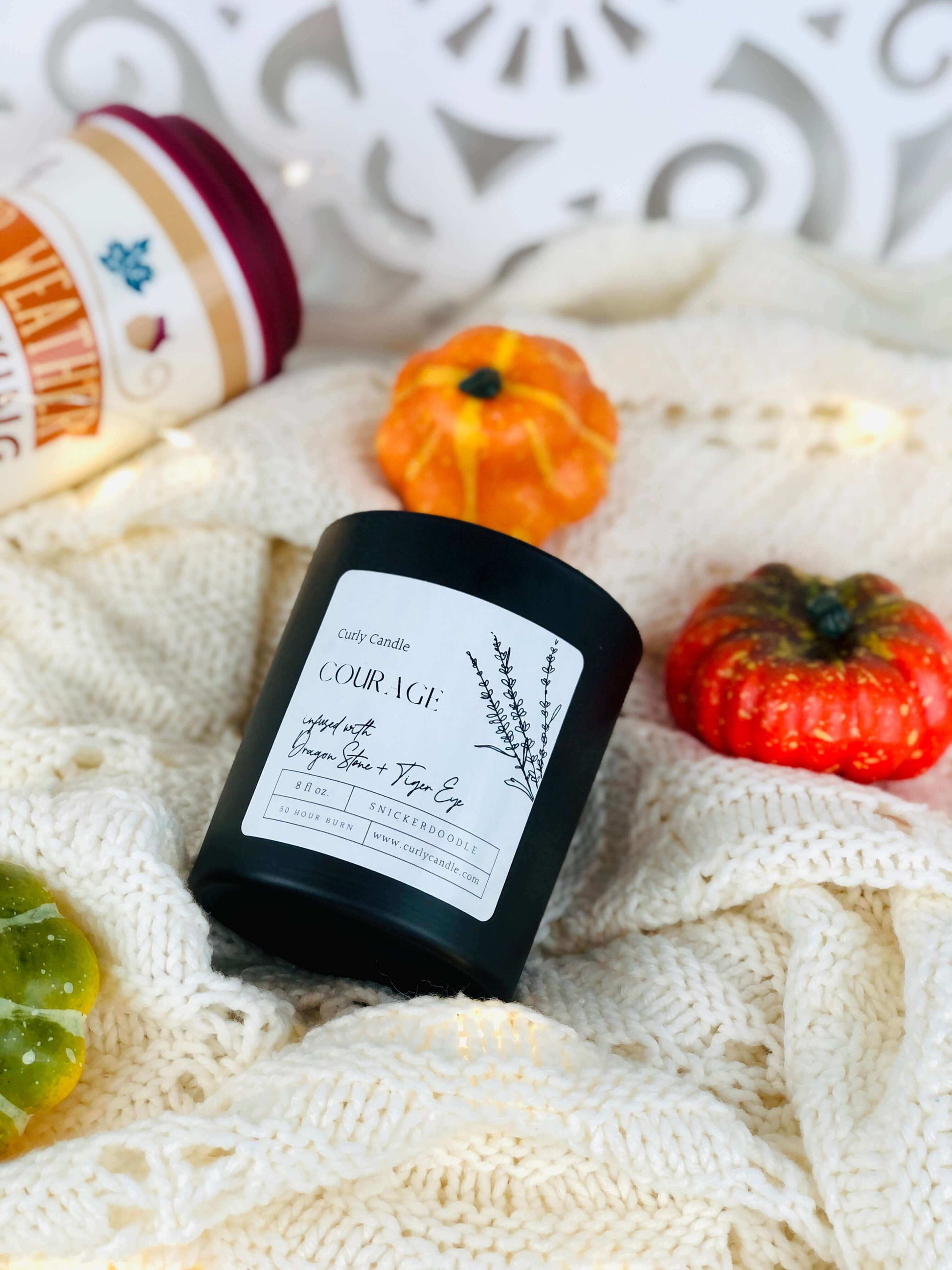 Courage Crystal Infused Intention Candle