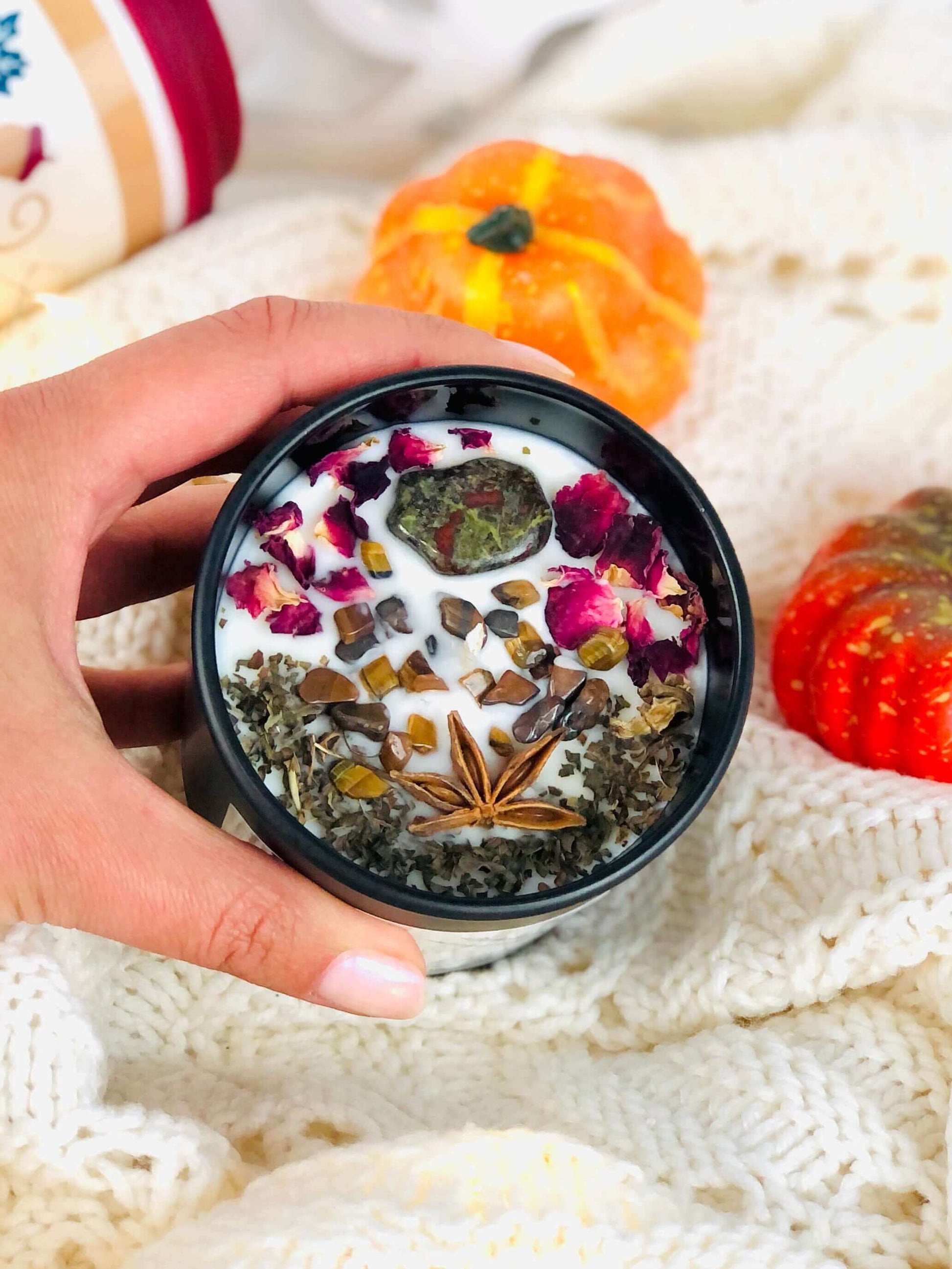 Courage Crystal Infused Intention Candle