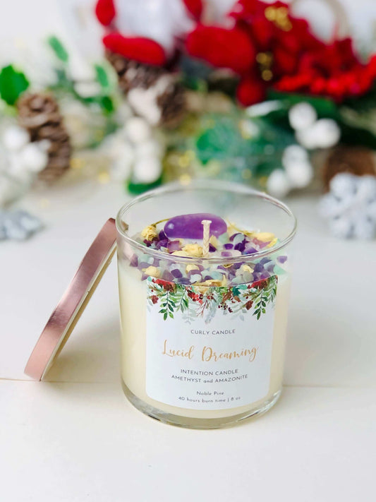 Intention crystal candles , Lucid Dreaming manifestation candle