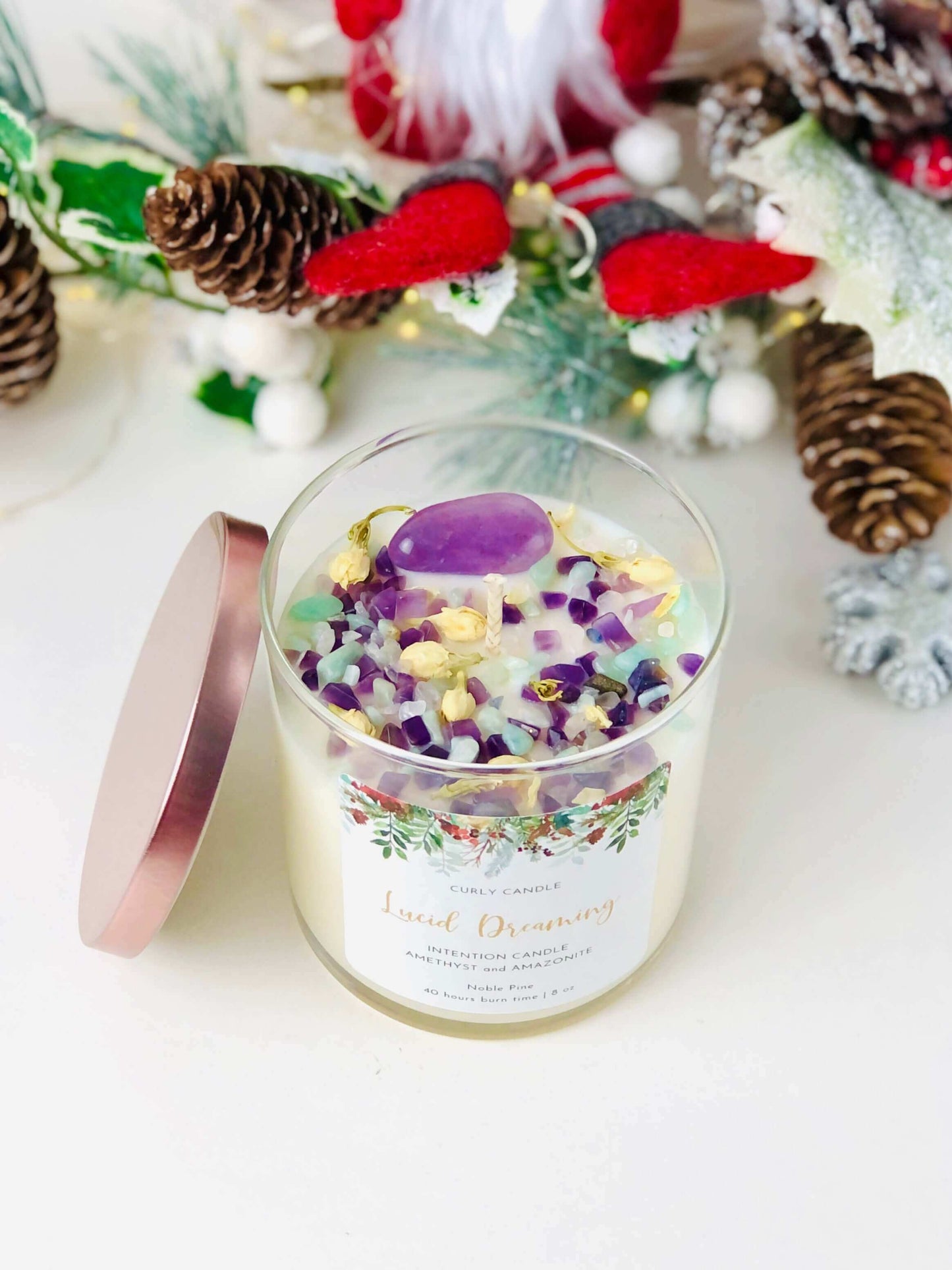 Intention crystal candles , Lucid Dreaming manifestation candle