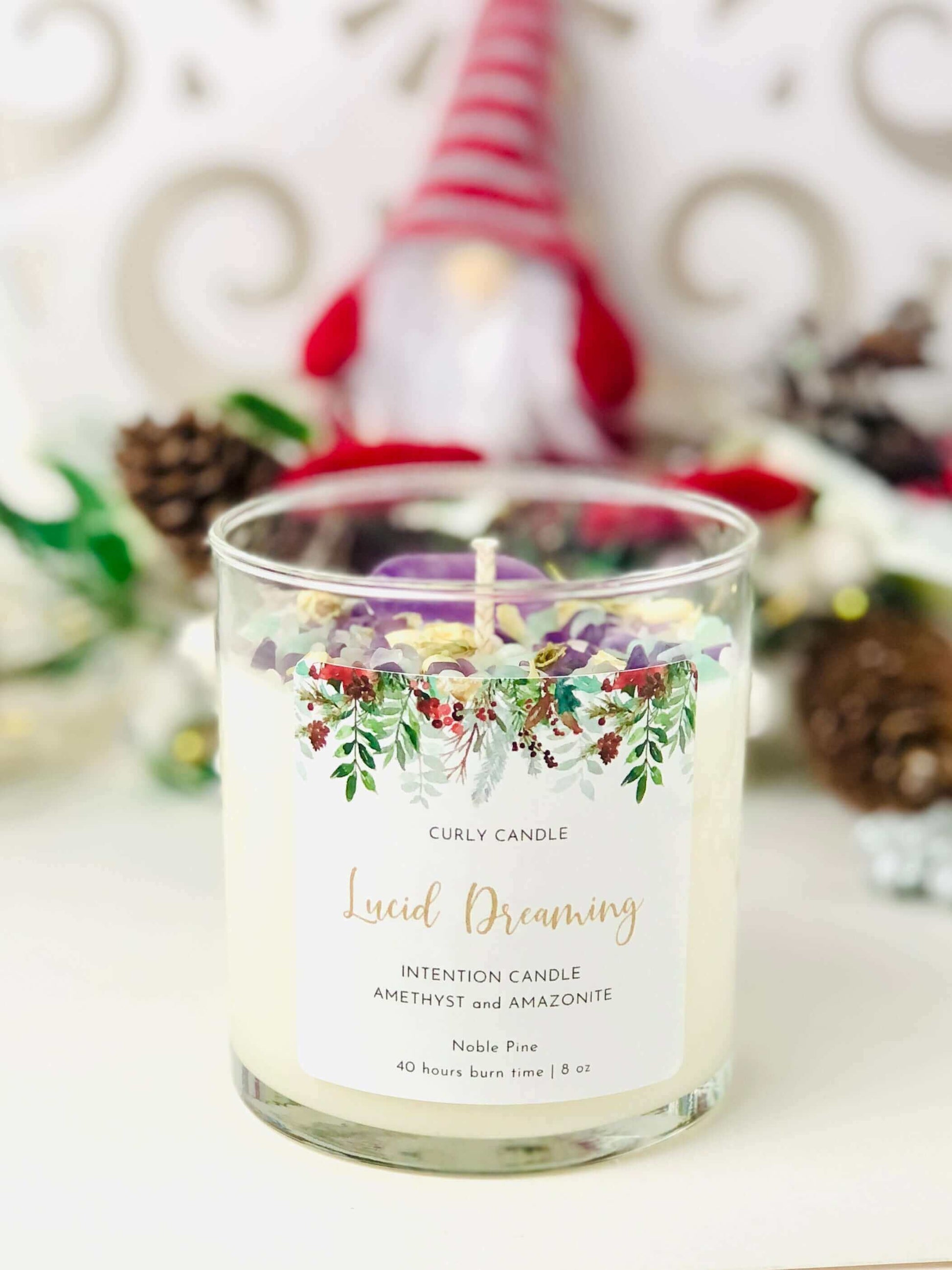 Intention crystal candles , Lucid Dreaming manifestation candle