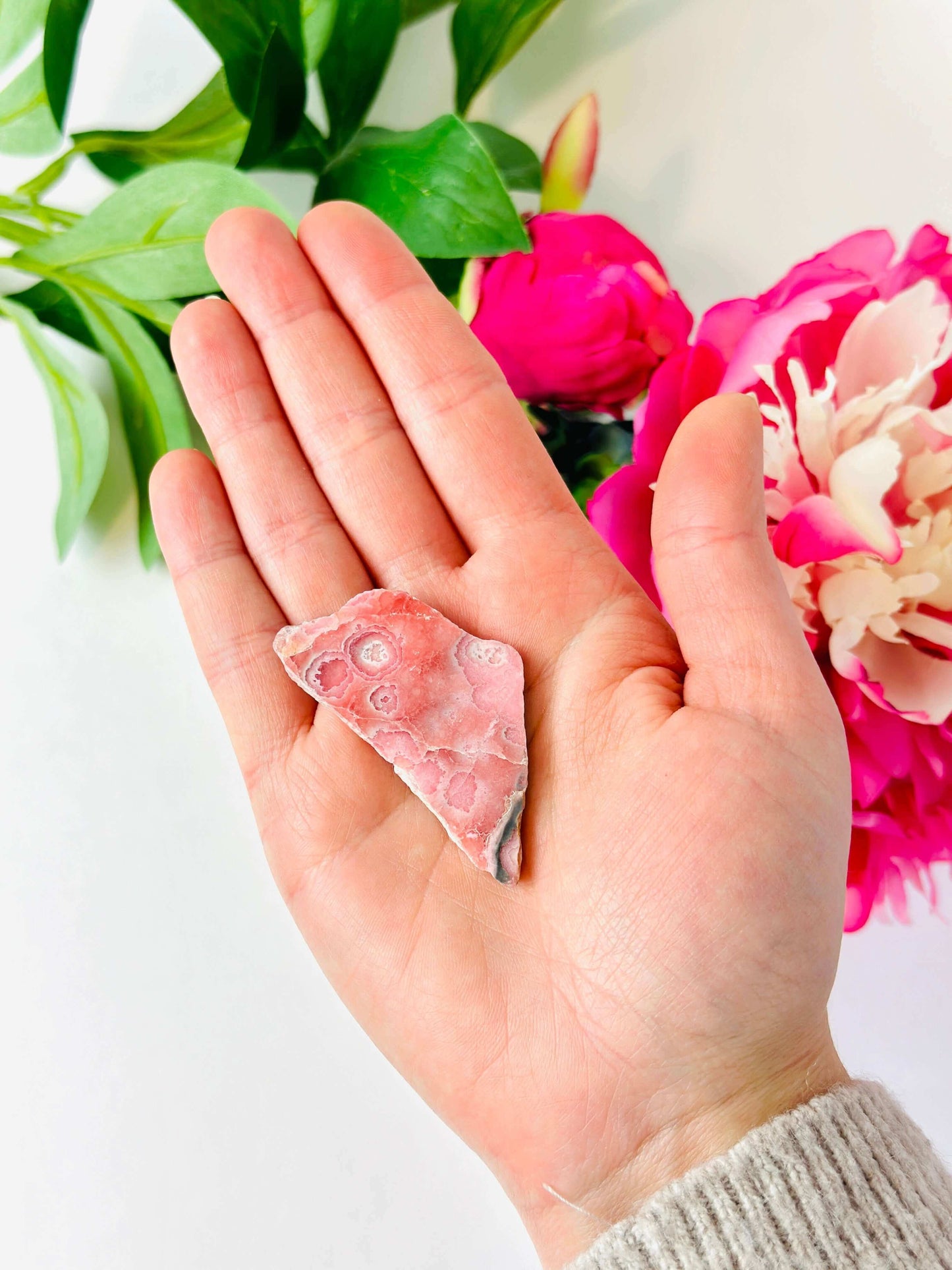 Rhodochrosite slab , real crystal for meditation
