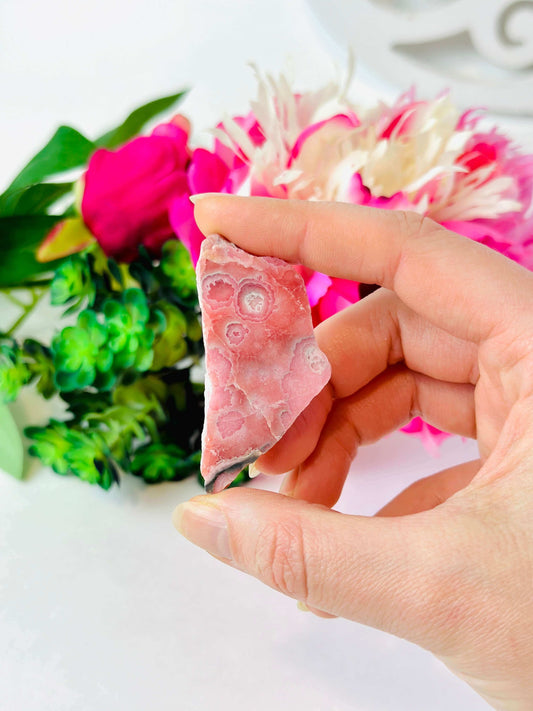 Rhodochrosite slab , real crystal for meditation